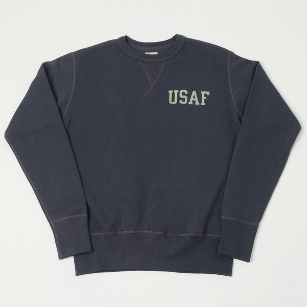 TOYS McCOY TMC1770 USAF Print Sweatshirt - Navy Grey | SON