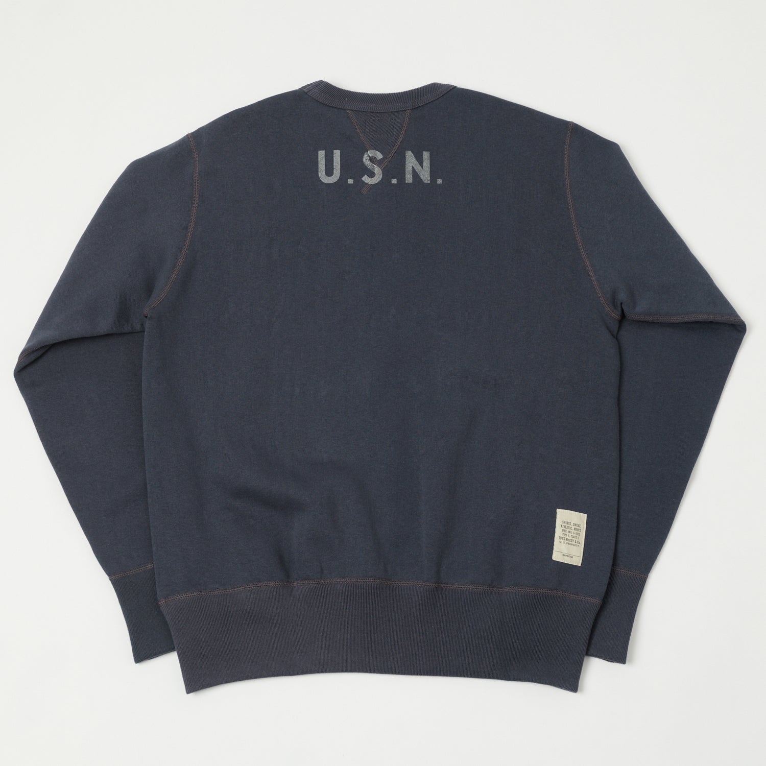 TOYS McCOY U.S.N Print Sweatshirt - Navy Grey