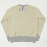 TOYS McCOY 'USN' Print Military Sweatshirt - Sand