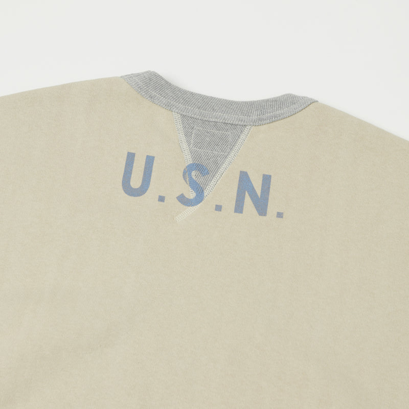 TOYS McCOY 'USN' Print Military Sweatshirt - Sand