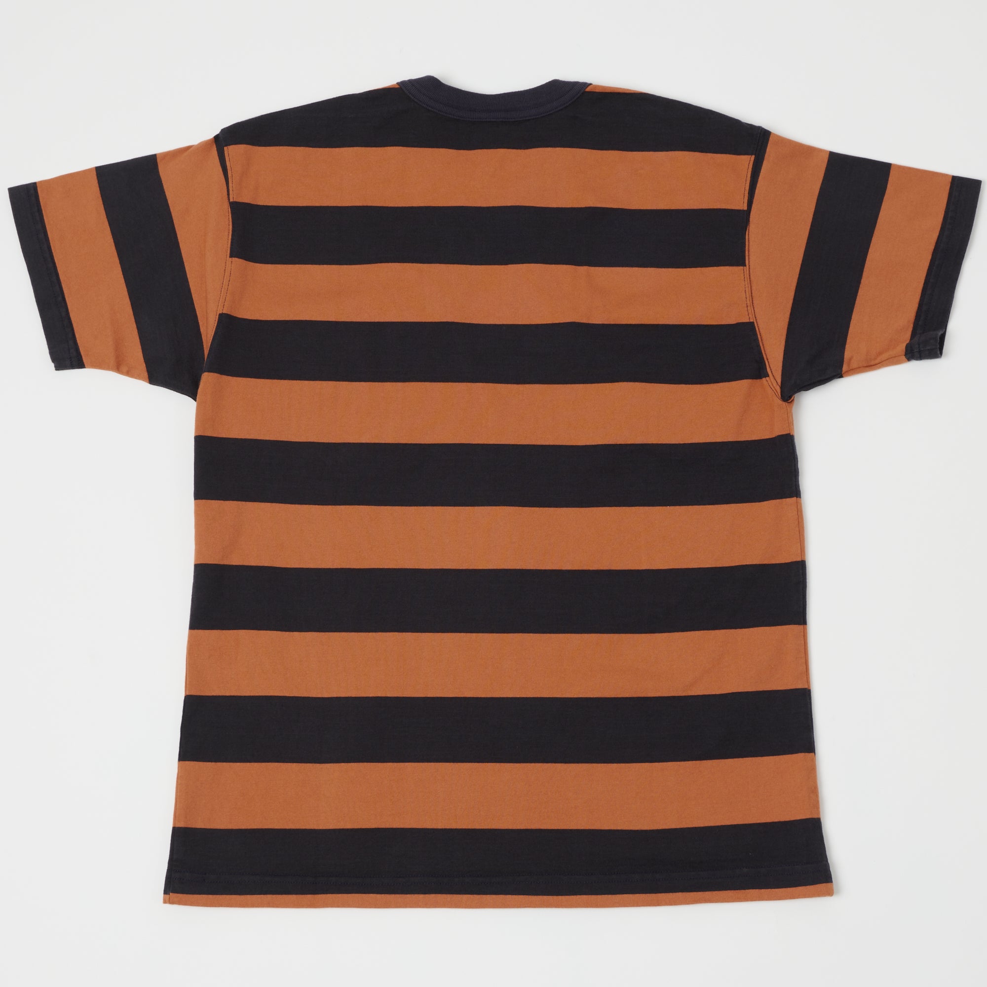 TOYS McCOY Bordered Stripe Pocket T-Shirt - Carrot/Navy