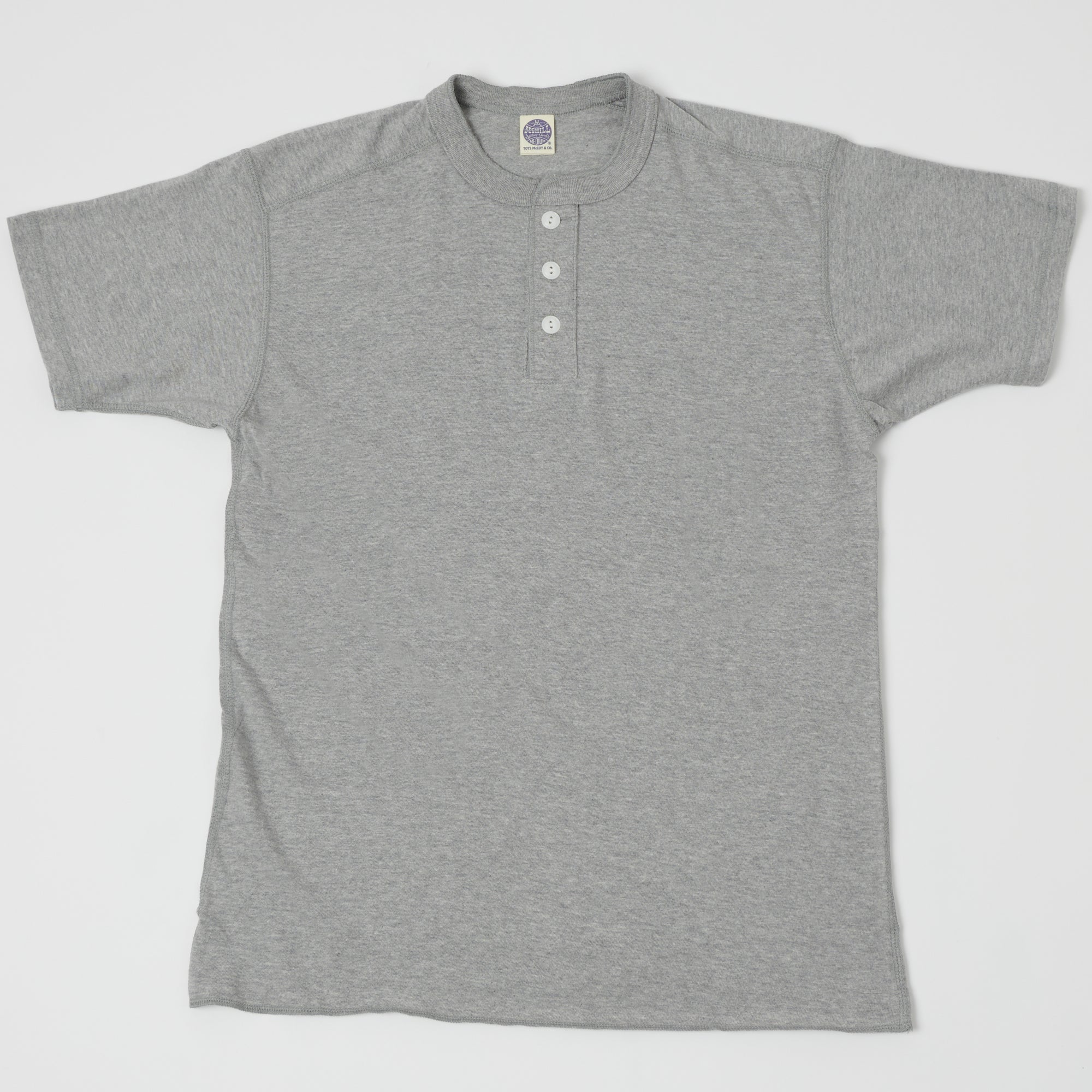 TOYS McCOY Union Henley - Heather Grey