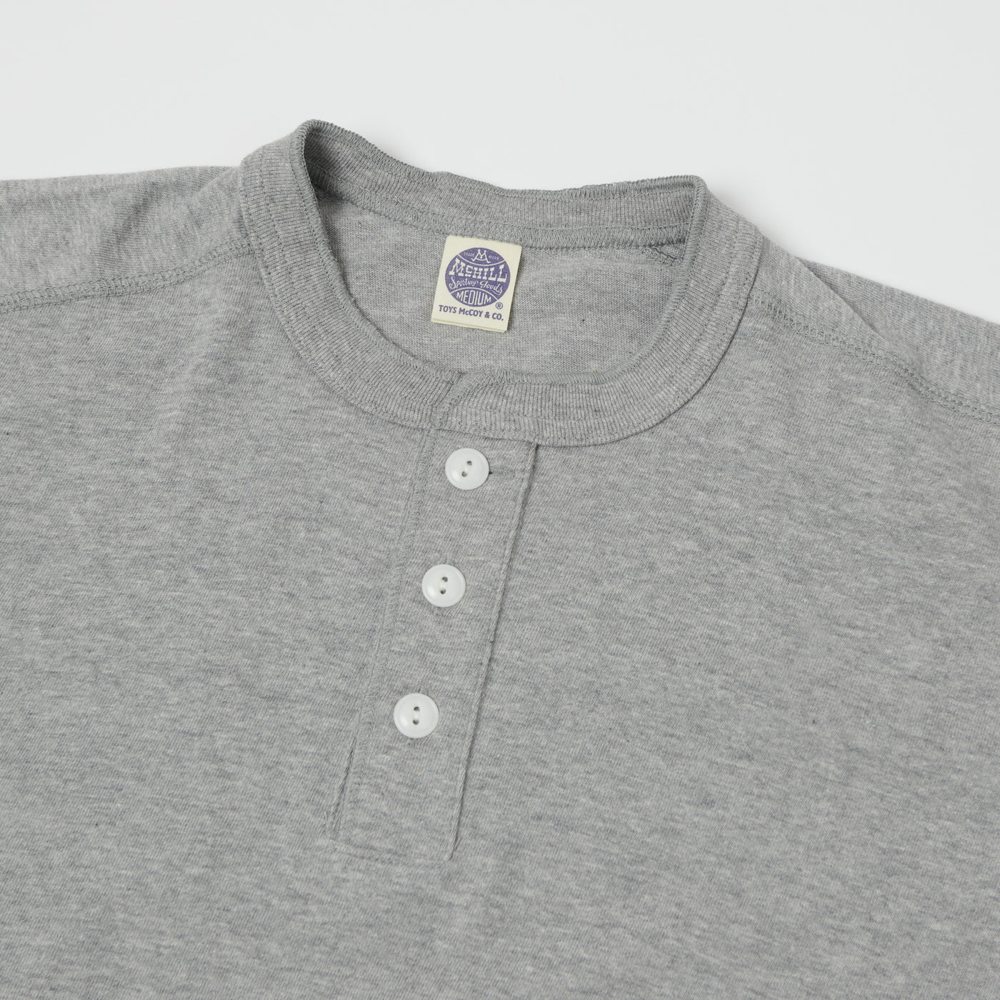 TOYS McCOY Union Henley - Heather Grey