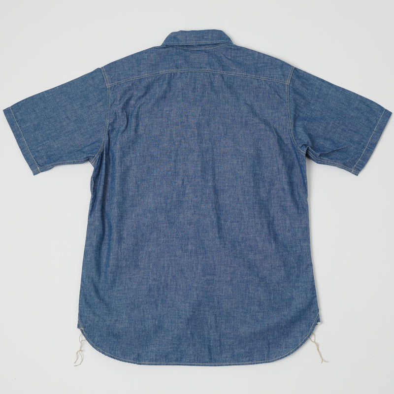 TOYS McCOY TMS2105 SS Chambray Work Shirt - Blue