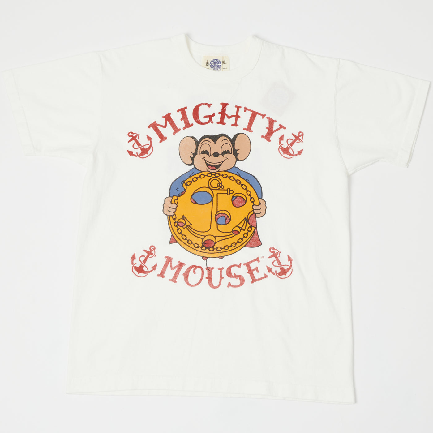 TOYS McCOY 'Anchor Ch.' Mighty Mouse T-Shirt - Off White