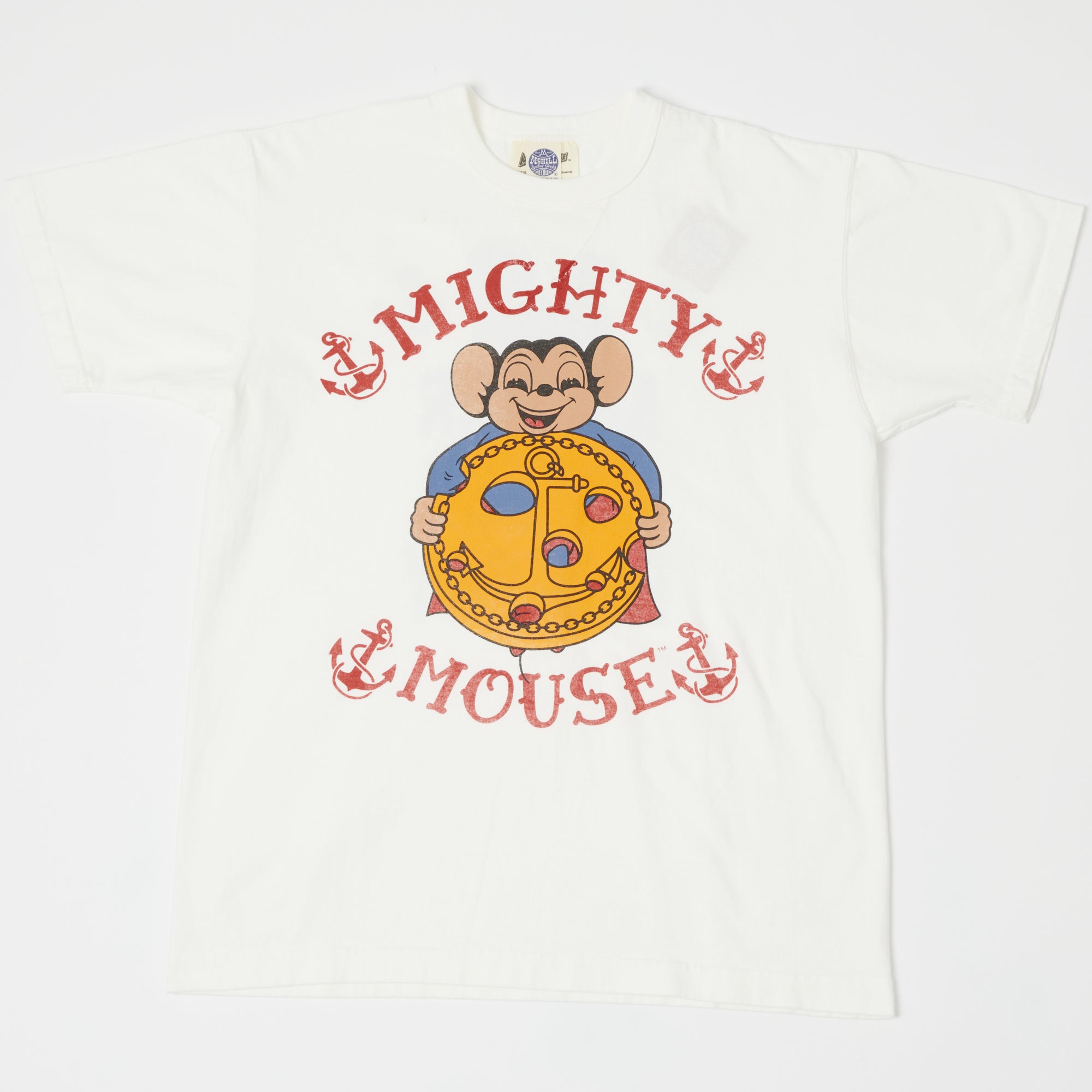 TOYS McCOY 'Anchor Ch.' Mighty Mouse T-Shirt - Off White