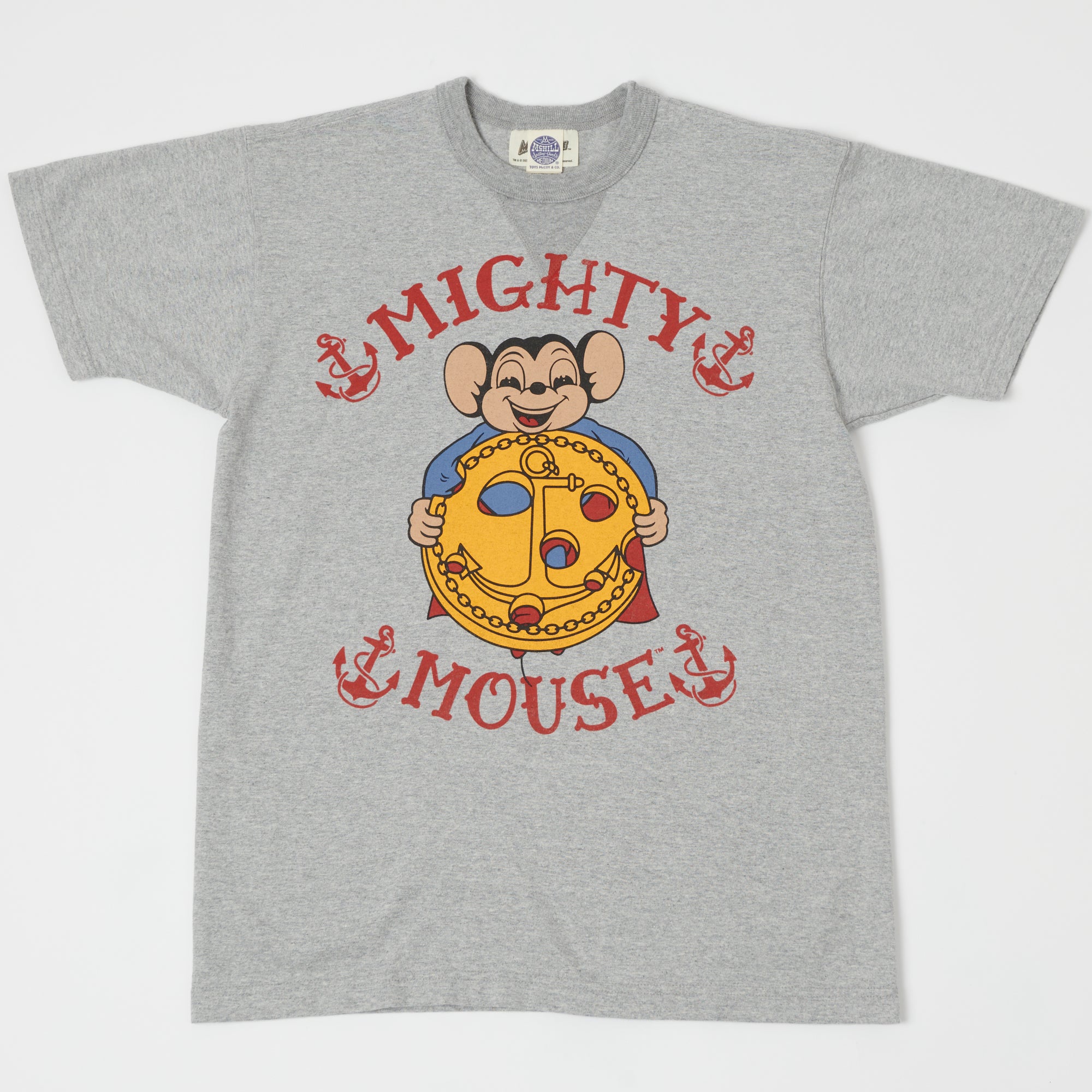 TOYS McCOY 'Anchor Ch.' Mighty Mouse T-Shirt - Heather Grey