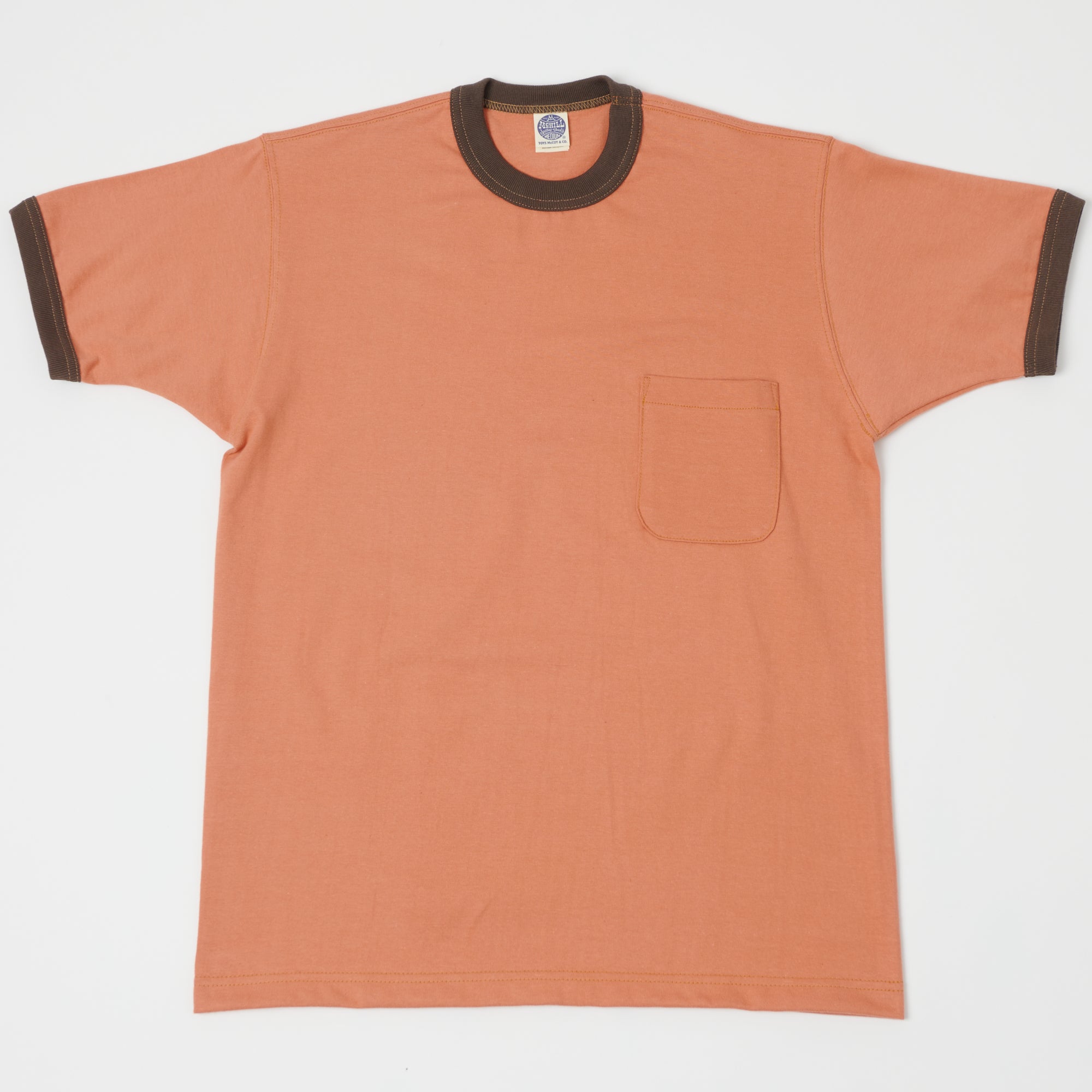 TOYS McCOY Ringer Pocket T-Shirt - Carrot/Brown