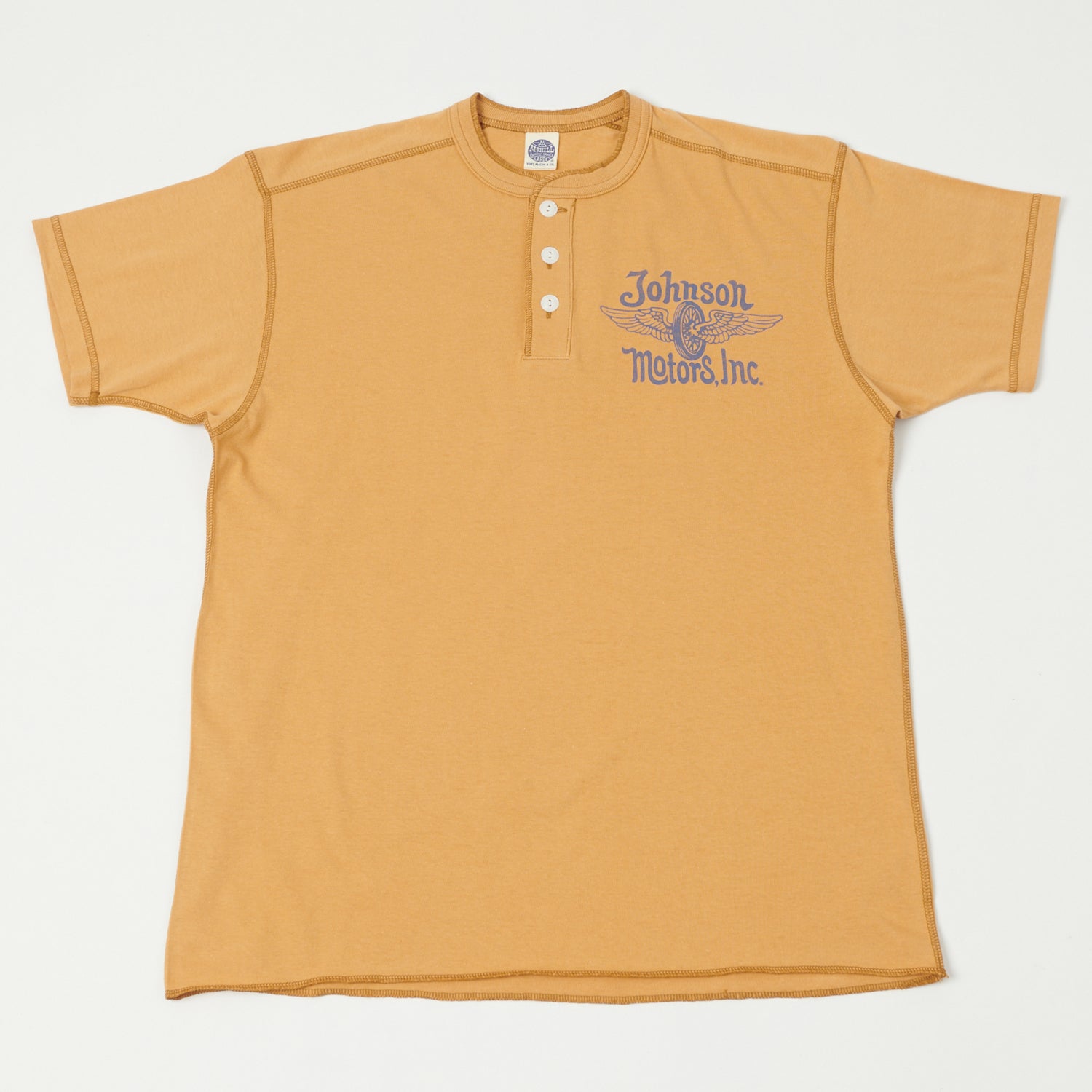 TOYS McCOY 'Johnson Motors Flying Wheel' Union Henley - Gold