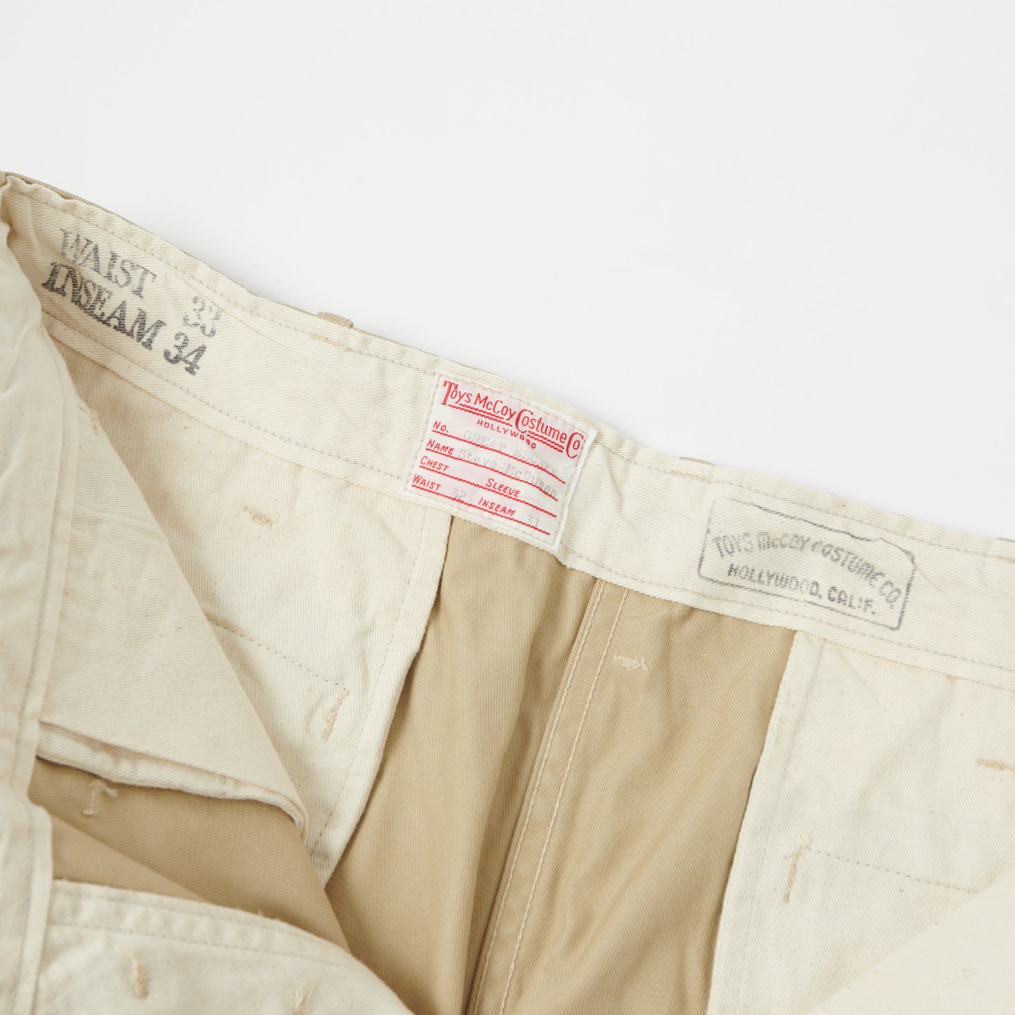 TOYS McCOY V. Hilts 'Steve McQueen' Chinos - Khaki – SON OF A STAG