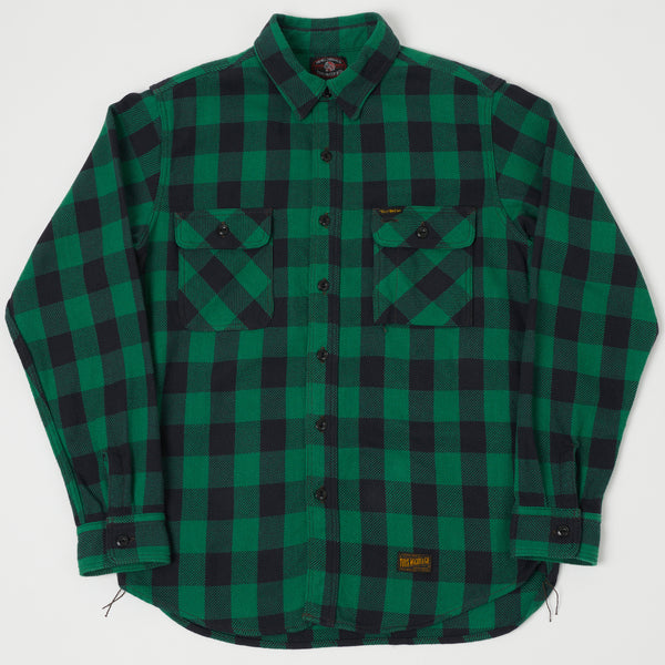 TOYS McCOY Buffalo Check Flannel Work Shirt - Green