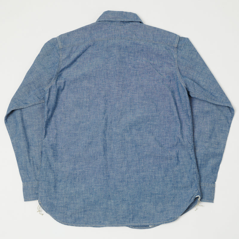 TOYS McCOY 'Steve McQueen' Chambray Work Shirt - Blue
