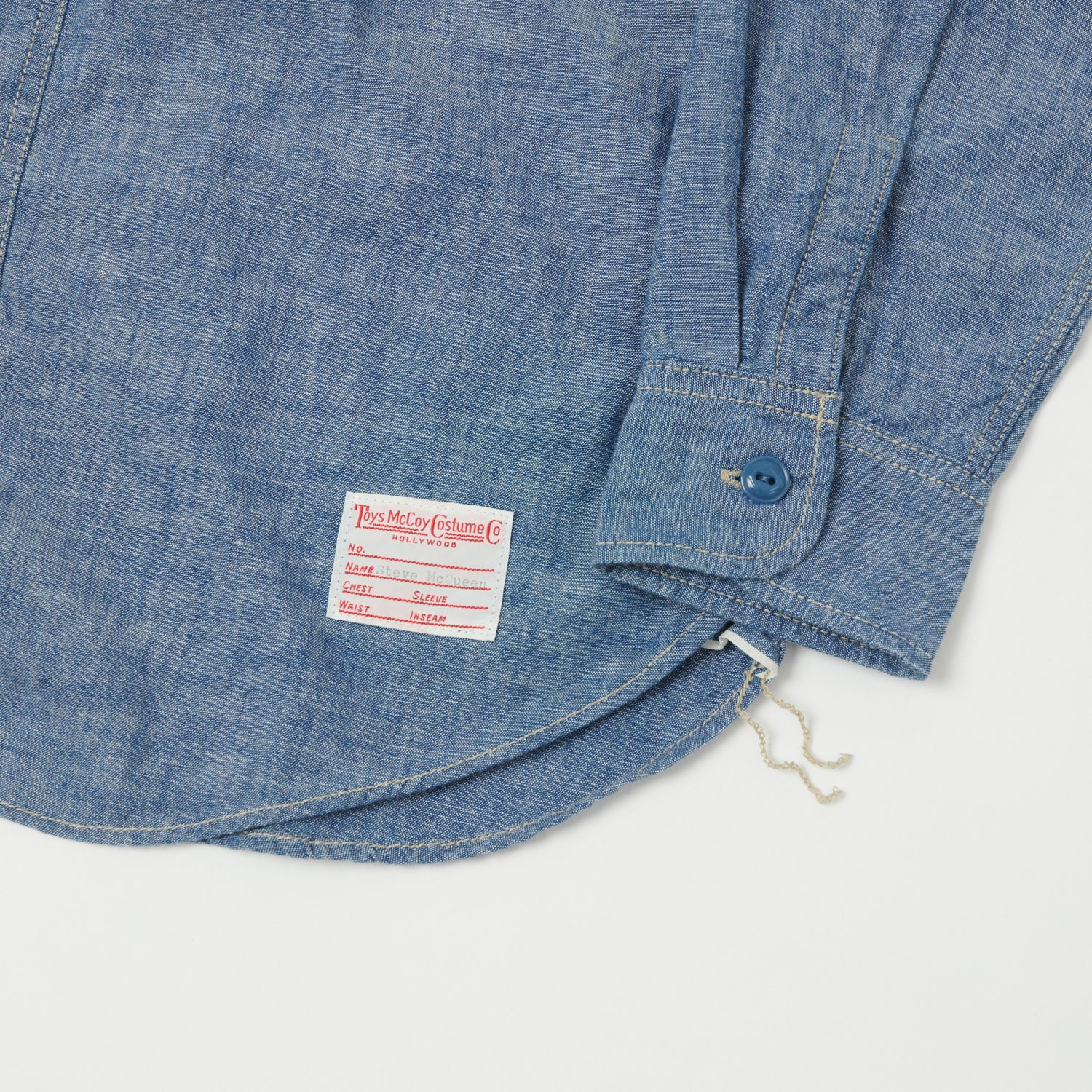 TOYS McCOY 'Steve McQueen' Chambray Work Shirt - Blue