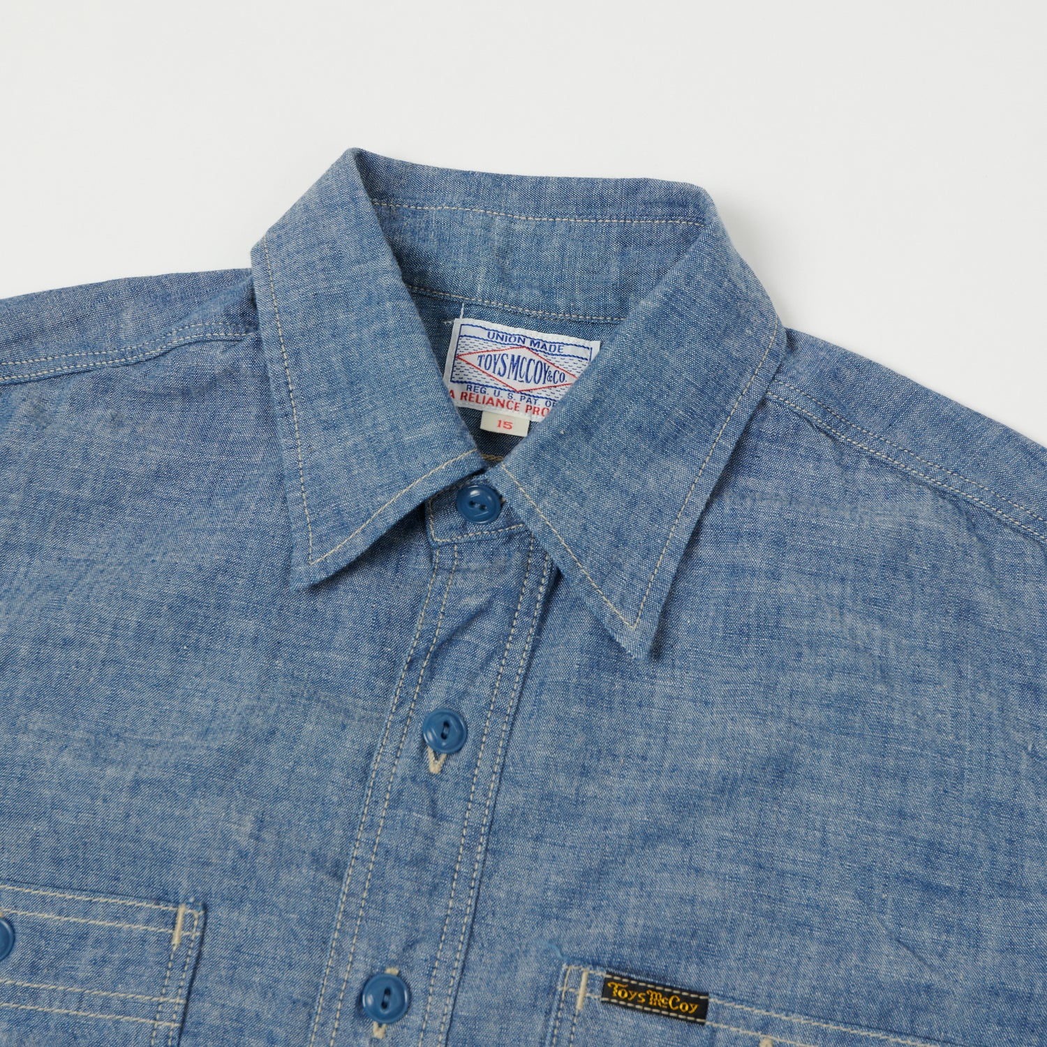 TOYS McCOY 'Steve McQueen' Chambray Work Shirt - Blue | SON OF A STAG