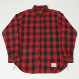 TOYS McCOY TMS2207 'Steve McQueen' Buffalo Plaid Shirt - Red/Black