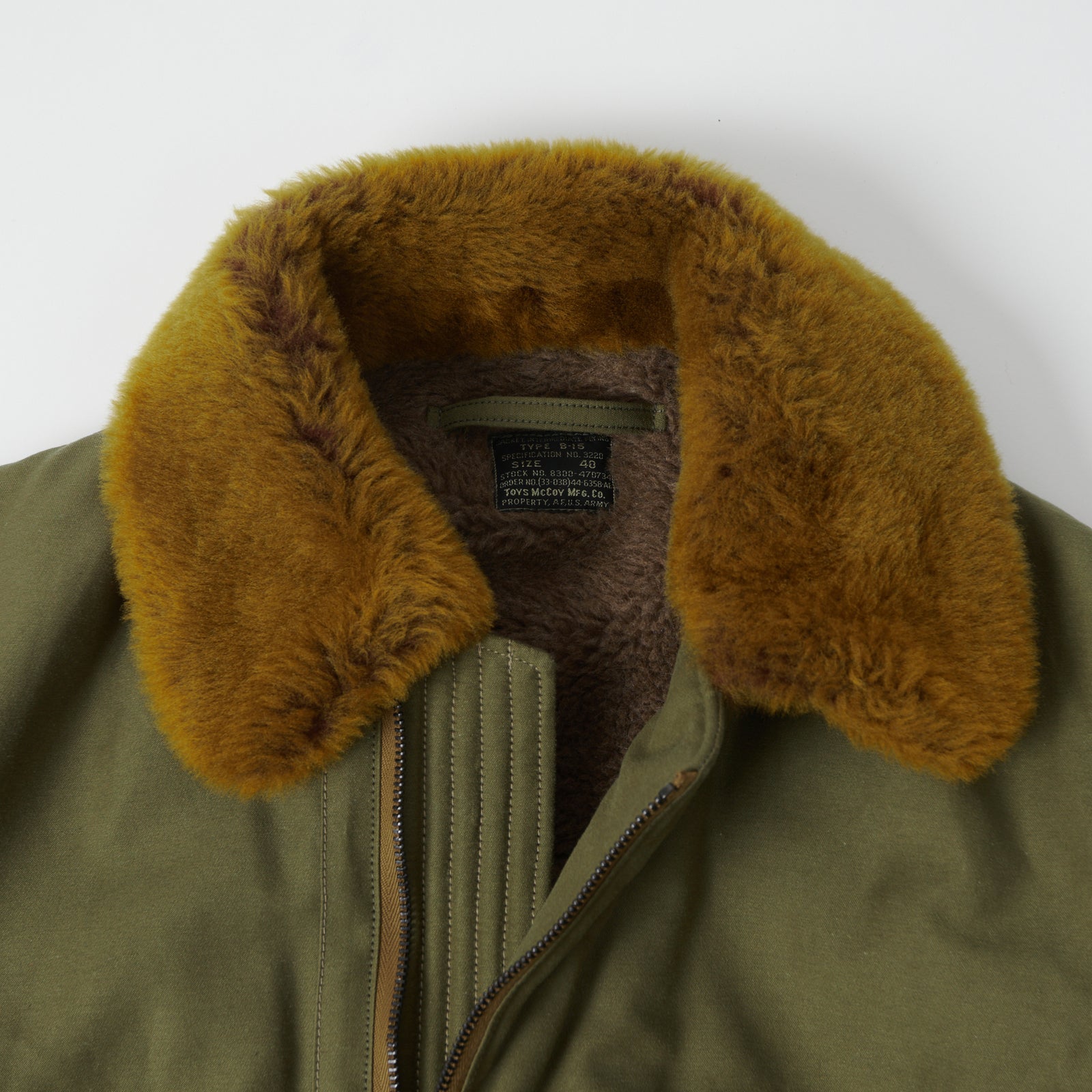 激安ブランド | Olive - Jacket Flight B-15' 'Type McCOY TOYS SON STAG A OF ジャケット・アウター