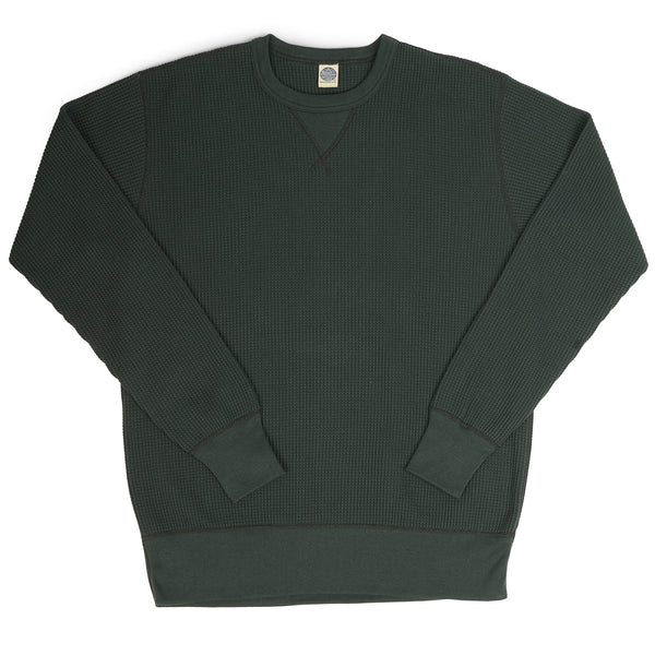 TOYS McCOY TMC1765 Plain Waffle Knit Sweatshirt - Black