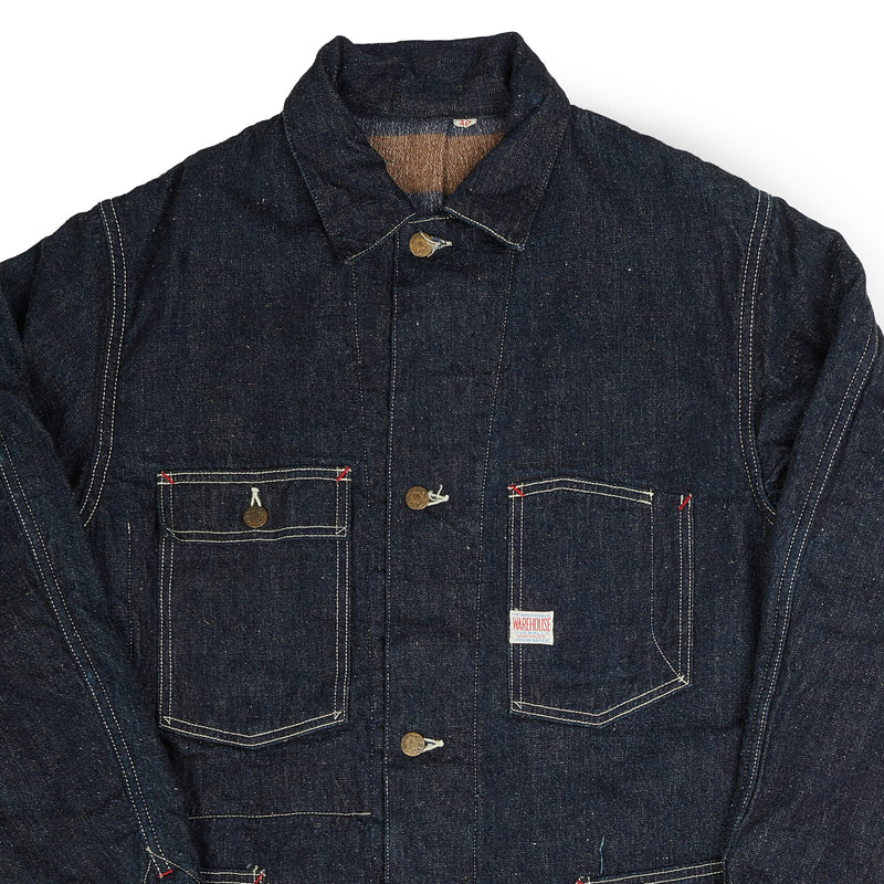 Warehouse 2111 Lined Denim Coverall Jacket - Rinsed