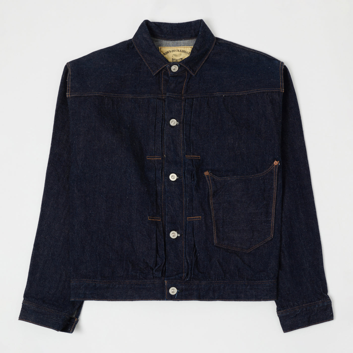 Warehouse & Co 'Brown-Duck & Digger' Denim Blouse Jacket - Rinsed