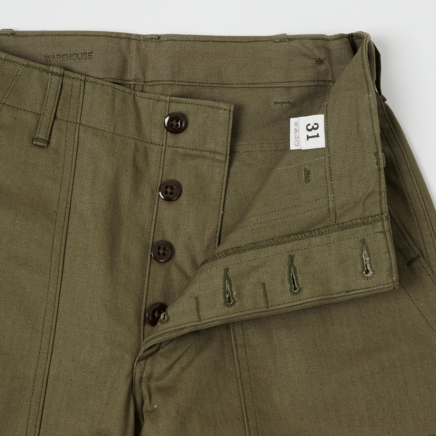 Warehouse 1086 Herringbone Twill Military Fatigue Pant - Olive Drab
