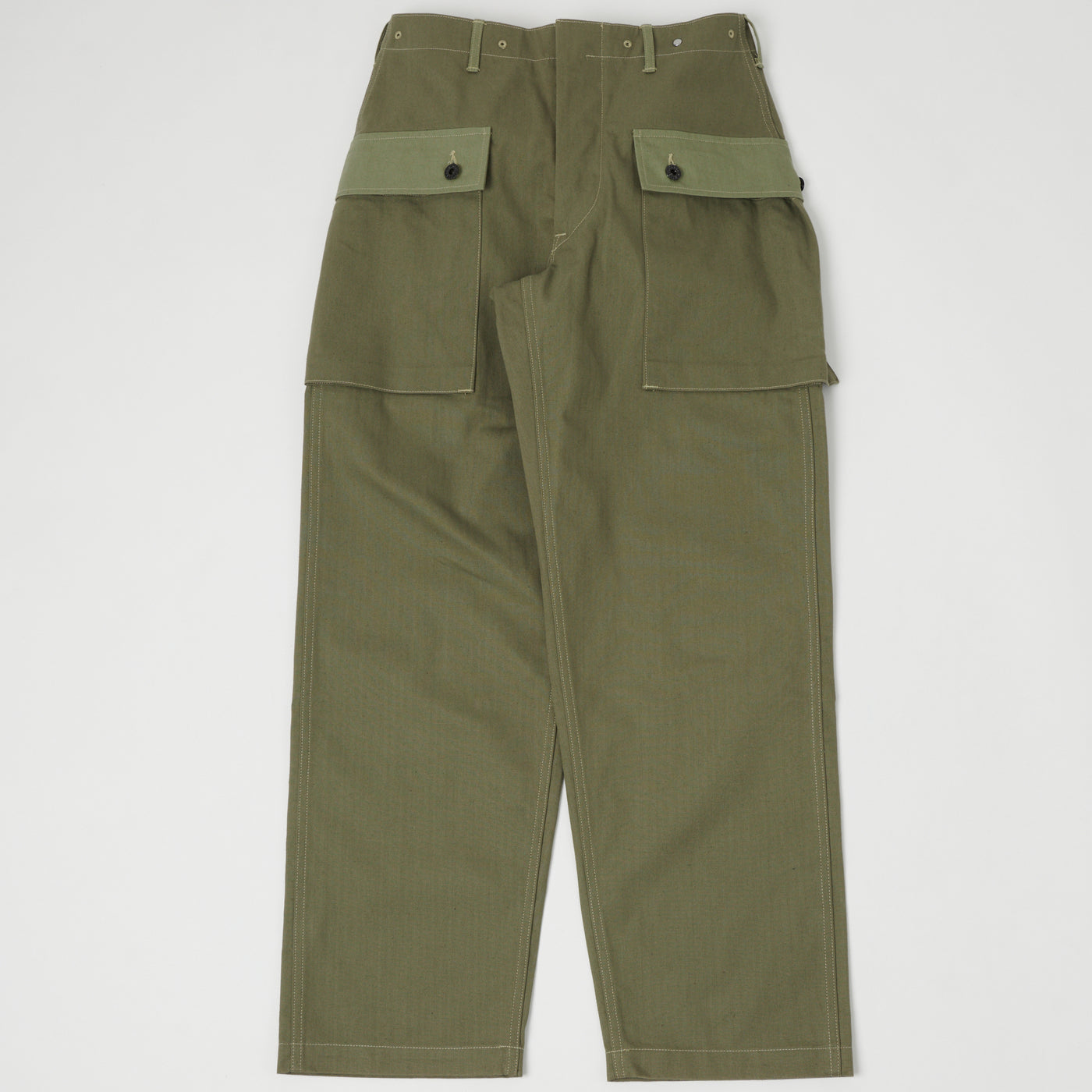 Warehouse & Co 1097 U.S.M.C. Herringbone Twill Monkey Pant - Olive Drab