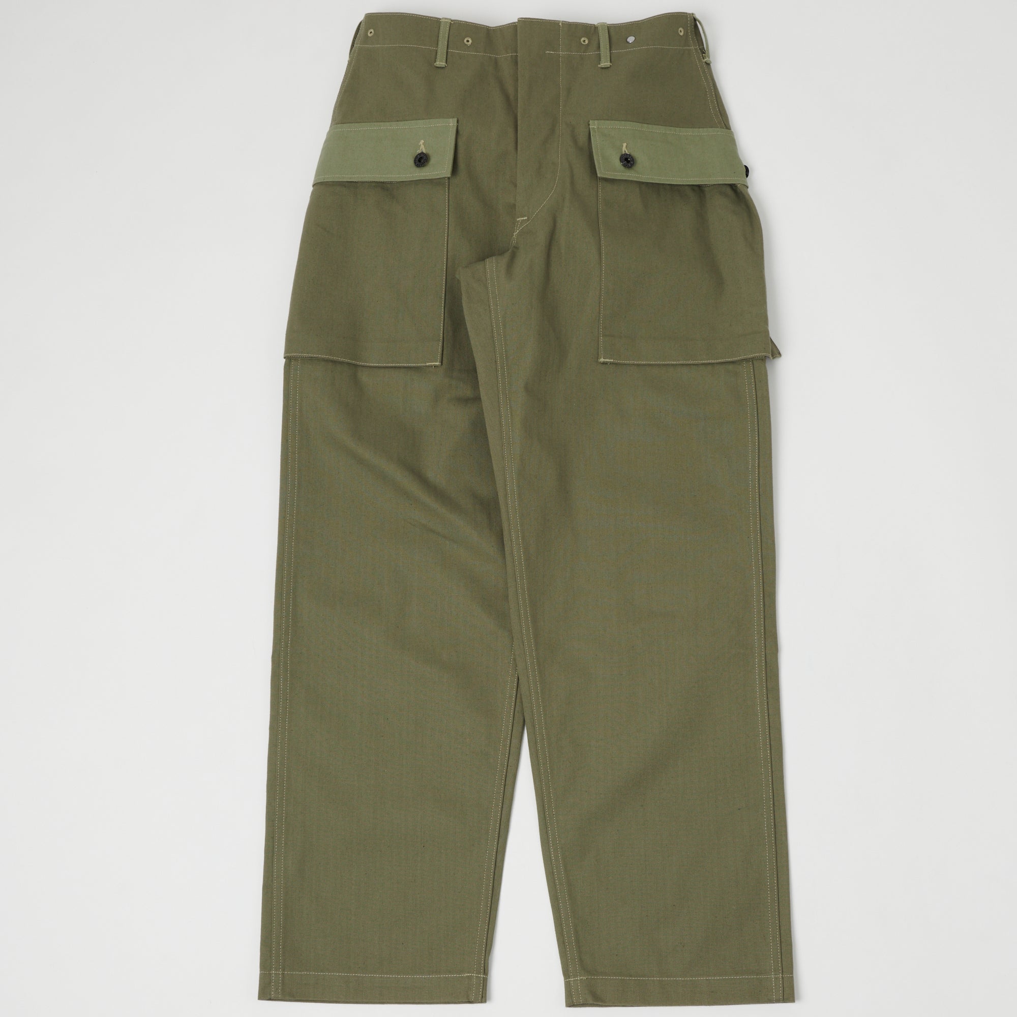 Warehouse & Co 1097 U.S.M.C. Herringbone Twill Monkey Pant - Olive Drab