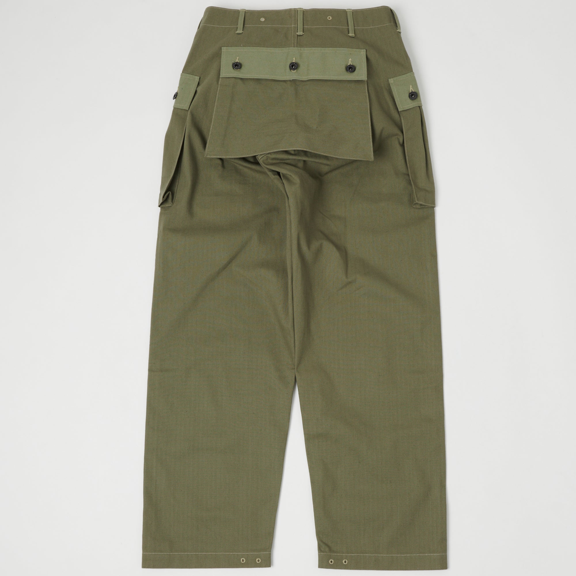 パンツ WAREHOUSE 1097 US.ARMY HERRINGBONE PANTS Warehouse & Co 1097 U.S.M.C. Herringbone Twill Monkey Pant - Olive