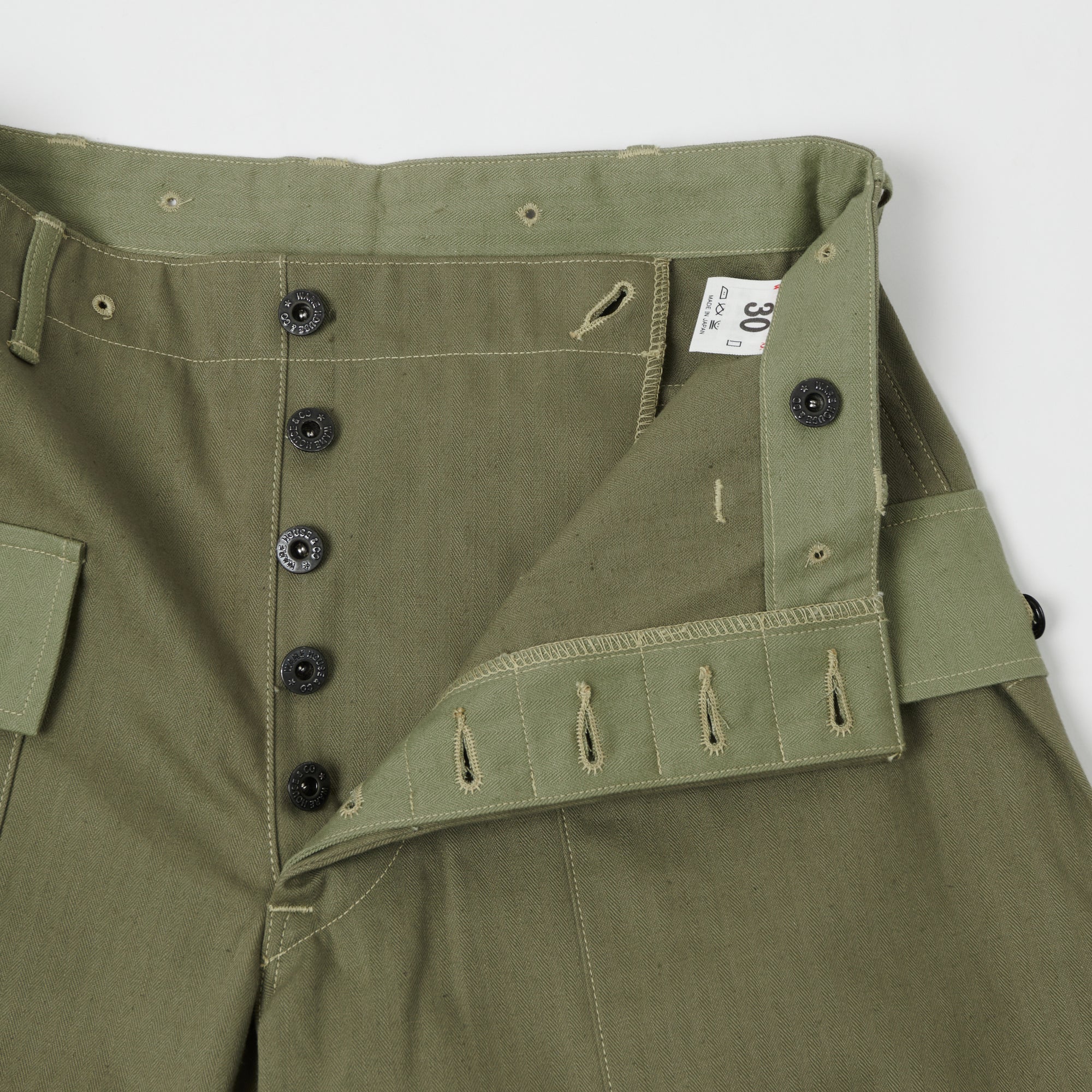 Warehouse & Co 1097 U.S.M.C. Herringbone Twill Monkey Pant - Olive