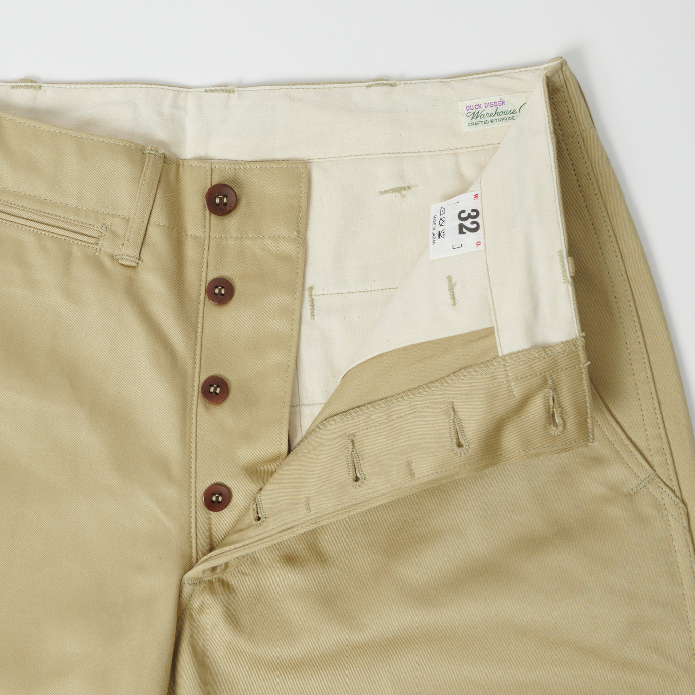 Warehouse & Co 1204 Duck Digger Chino Short - Beige