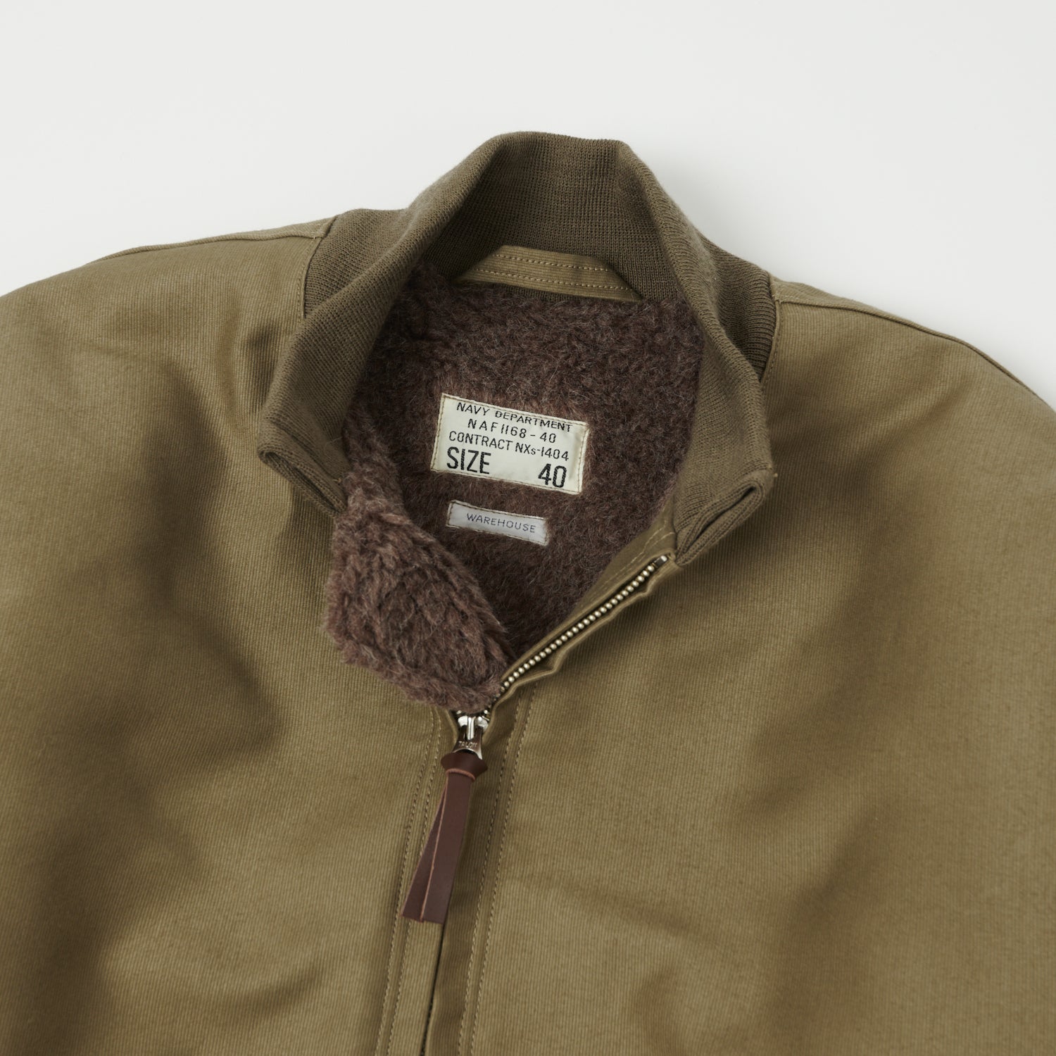 Warehouse & Co 2180 Aviators Flight Jacket - Khaki