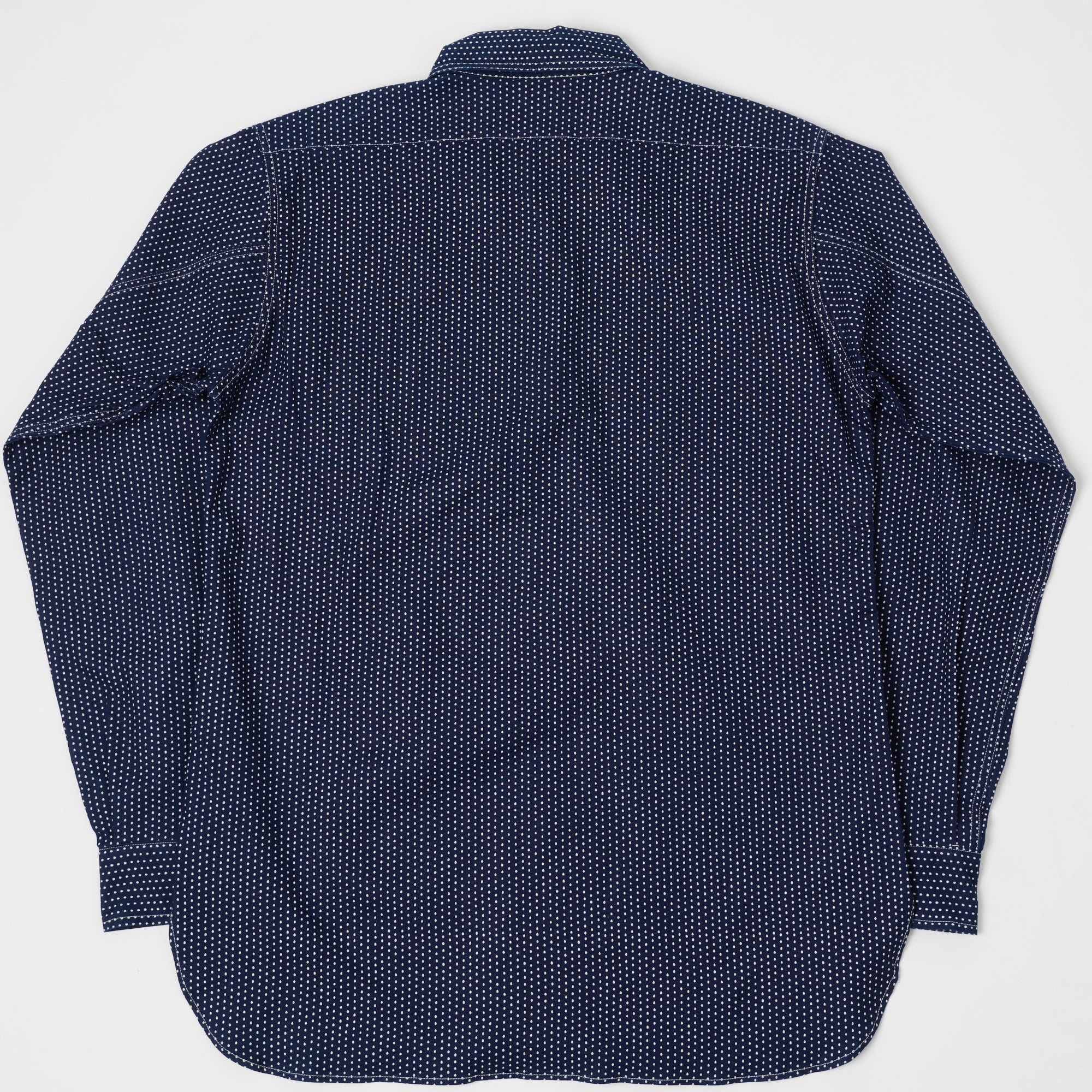 Warehouse & Co 3025 Duck Digger 'Wide Awake' Shirt - Indigo Dot