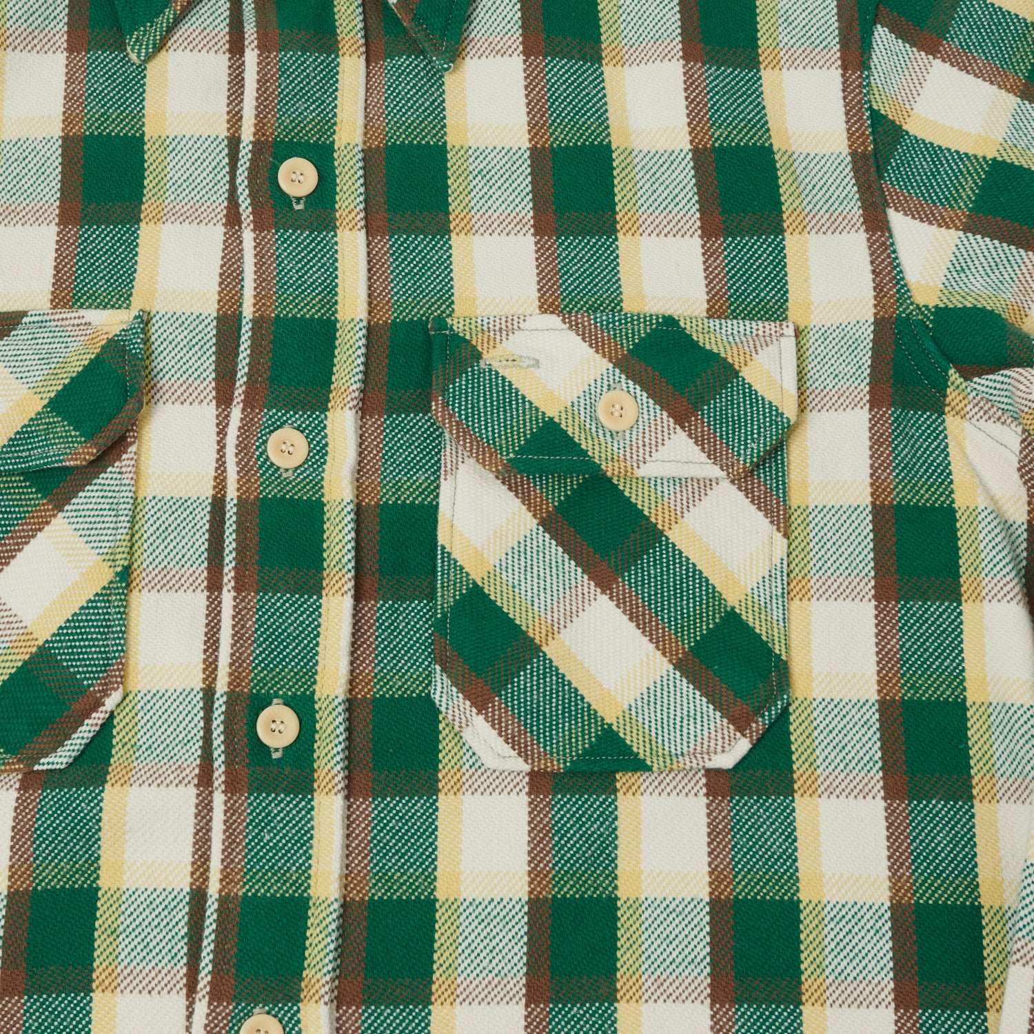Warehouse & Co 3104 Buffalo Check Flannel Shirt - Green