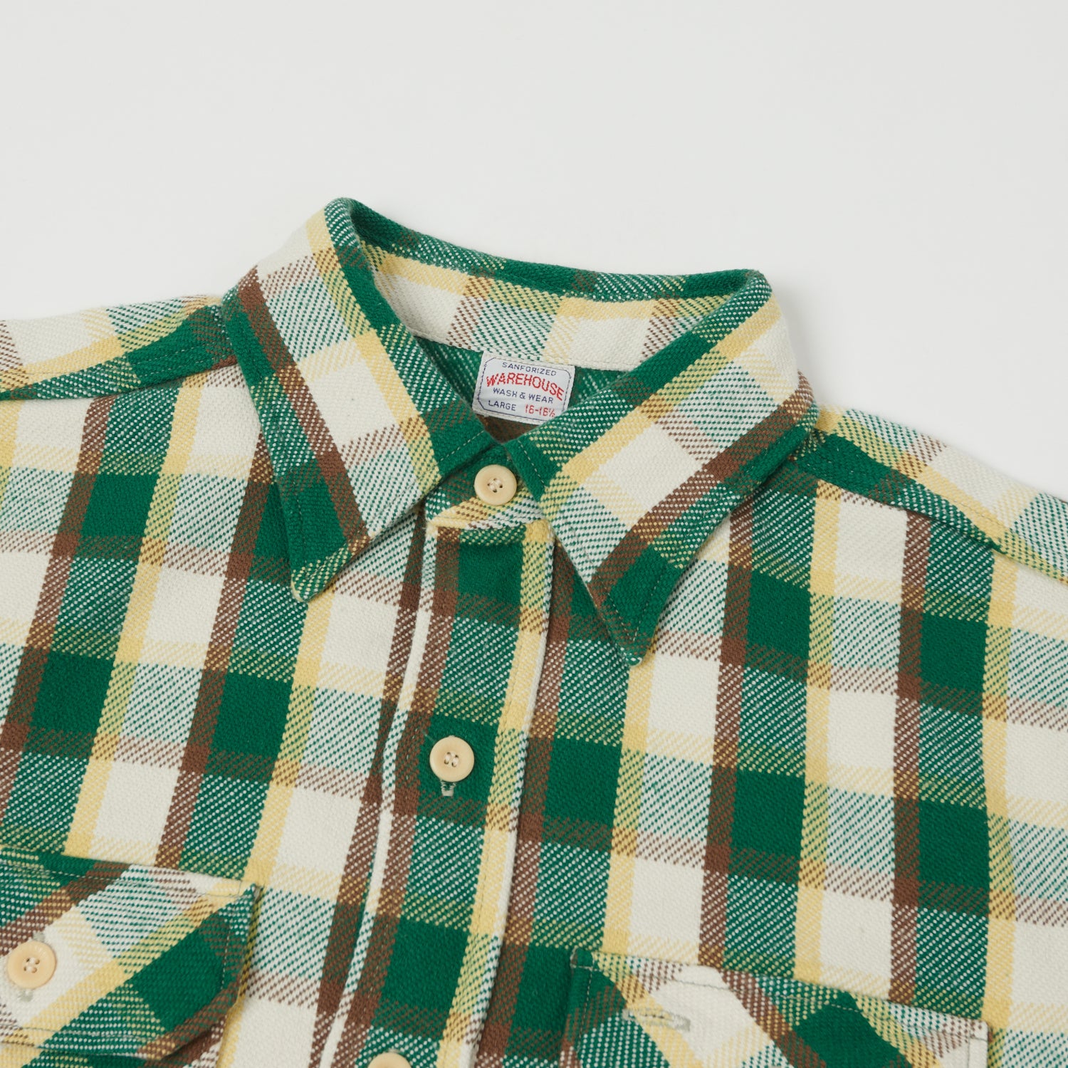Warehouse & Co 3104 Buffalo Check Flannel Shirt - Green