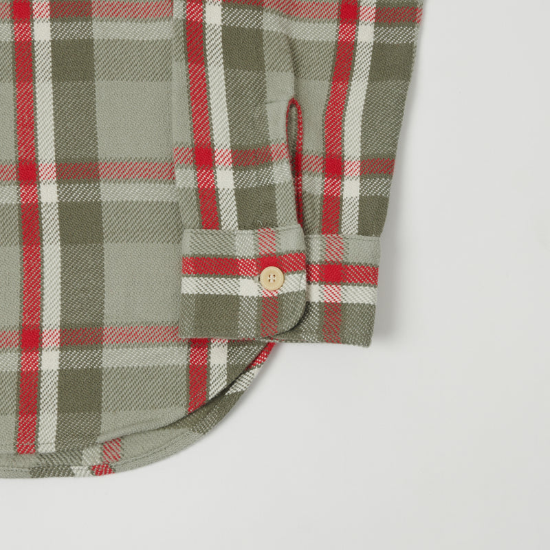 Warehouse 3104 'F Pattern' Check Flannel Shirt - Grey