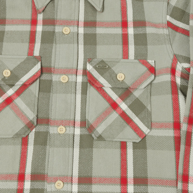 Warehouse 3104 'F Pattern' Check Flannel Shirt - Grey