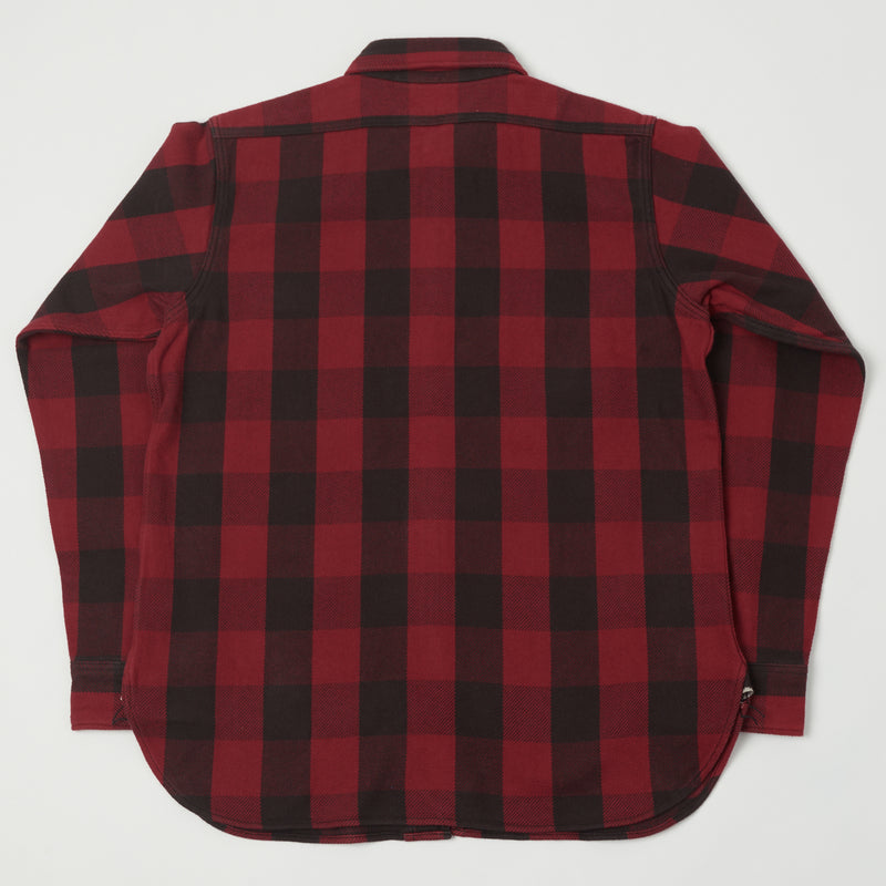 Warehouse 3104 Flannel Shirt 'A Pattern' - Deep Red | SON OF A STAG