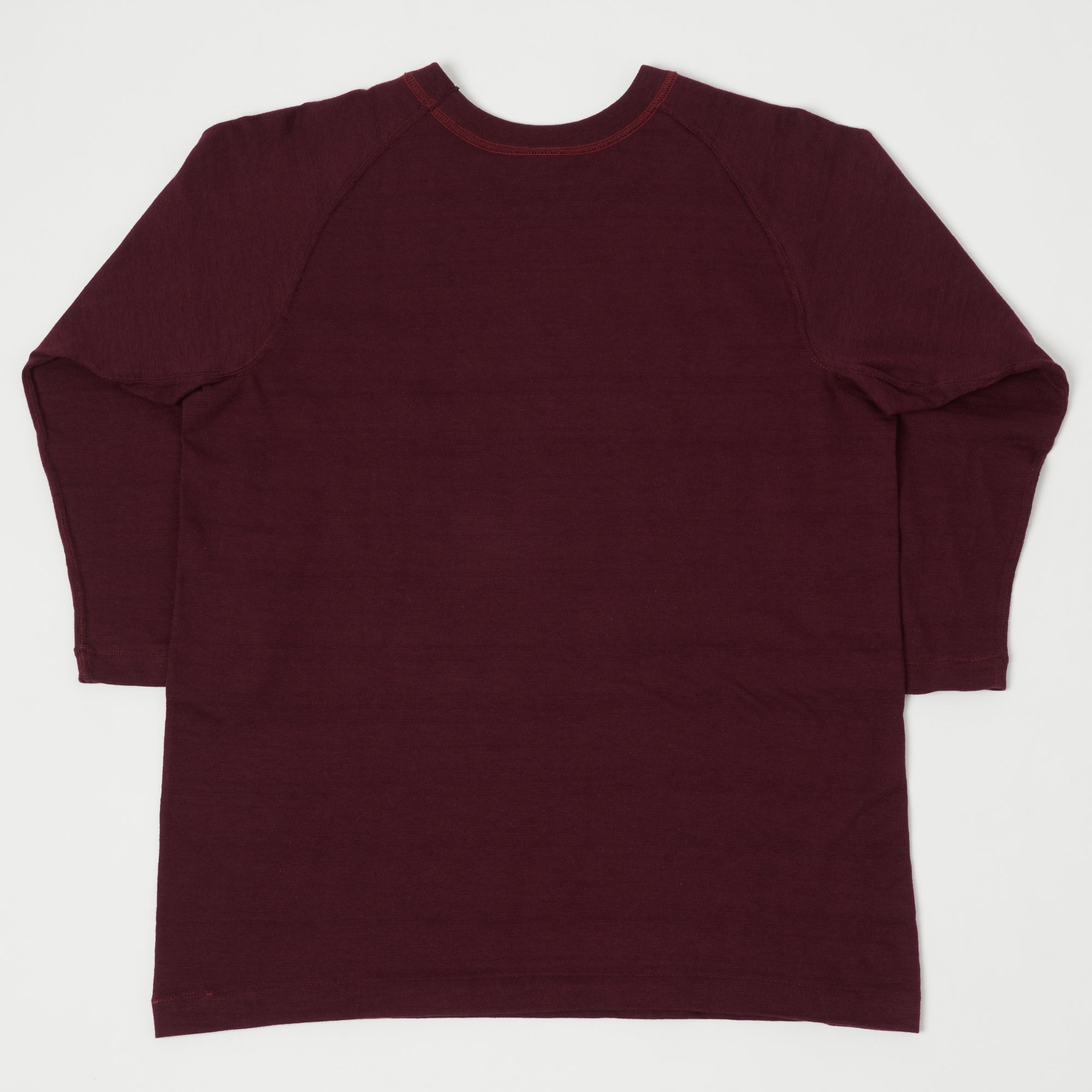 Warehouse & Co 4049 3/4 Sleeve Freedom T-Shirt - Bordeaux