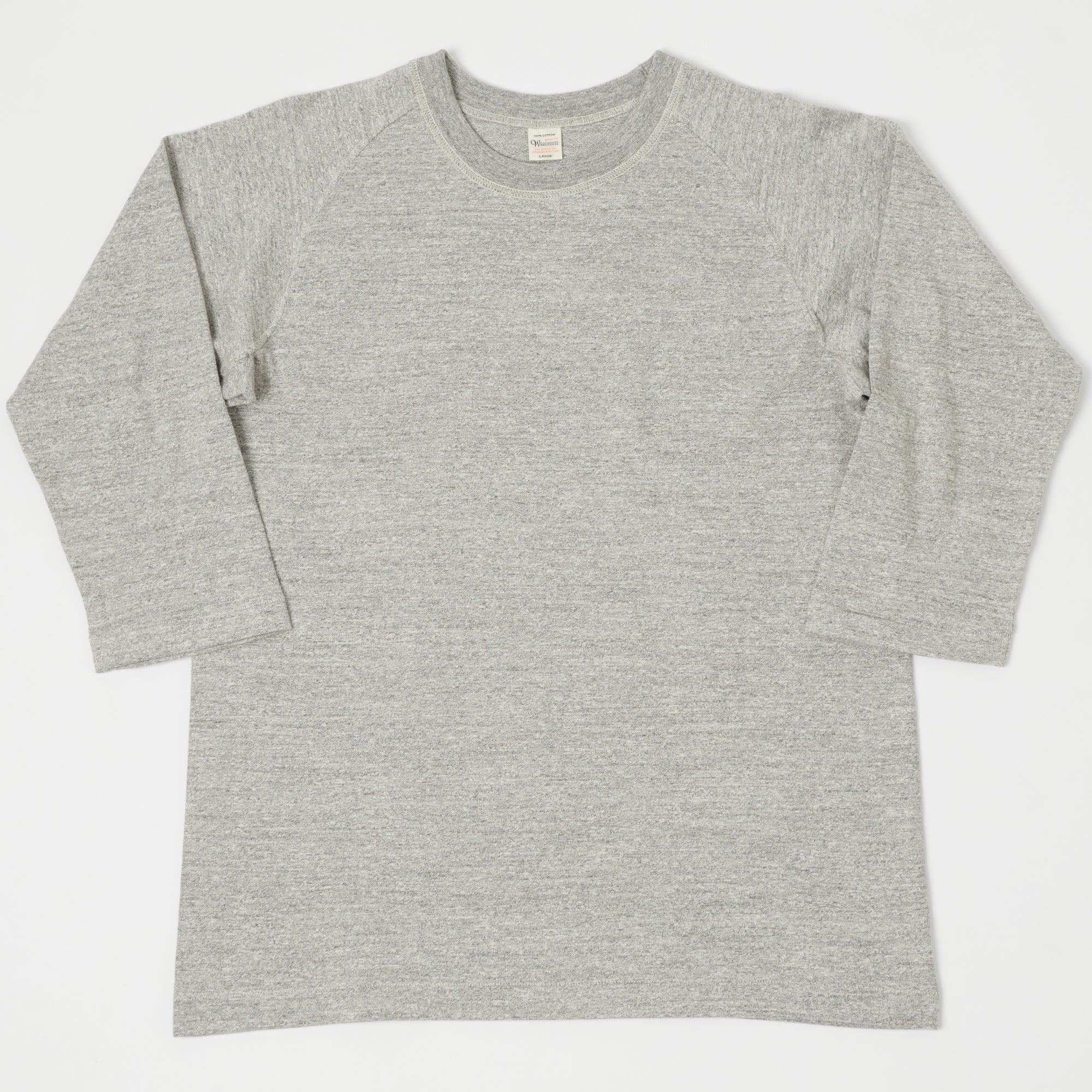 Warehouse & Co 4049 3/4 Sleeve Freedom T-Shirt - Heather Grey