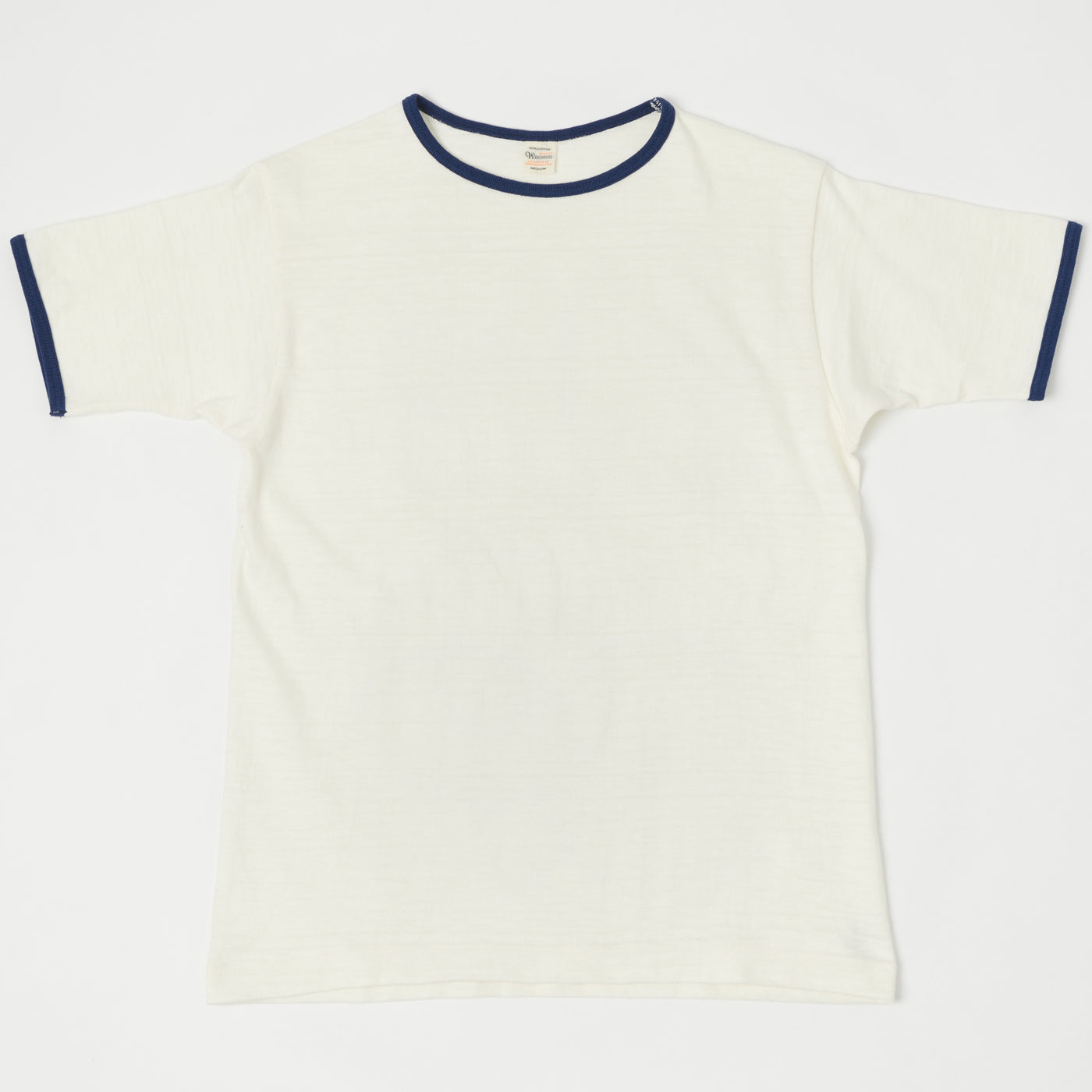 Warehouse & Co 4059 Ringer T-Shirt - Cream/Navy