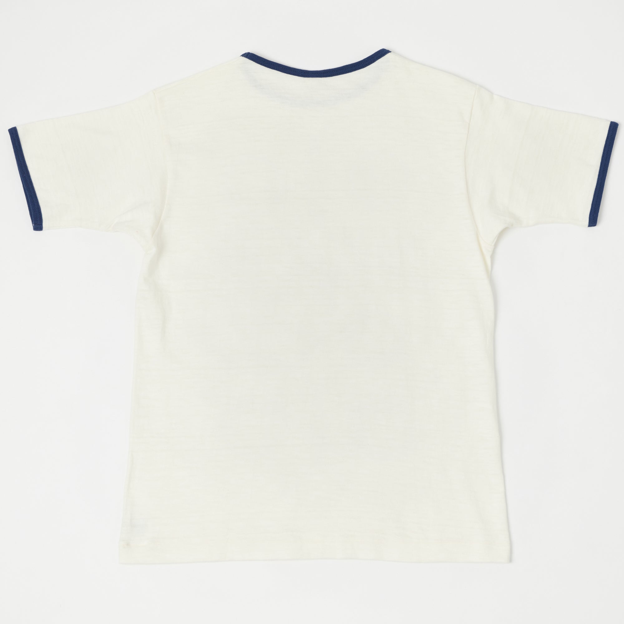 Warehouse & Co 4059 Ringer T-Shirt - Cream/Navy