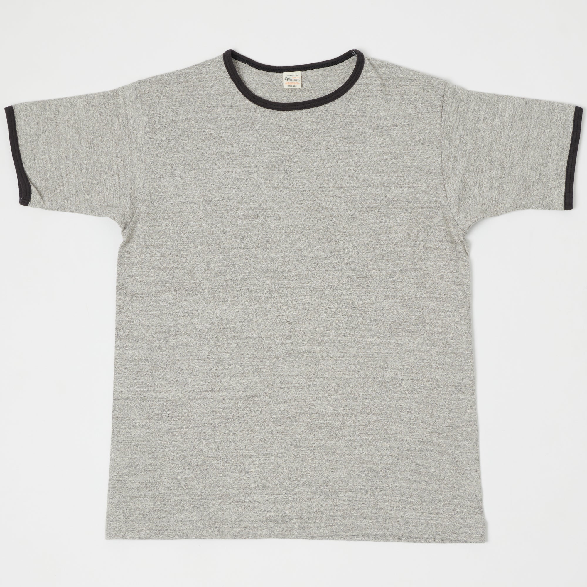 Warehouse & Co 4059 Ringer T-Shirt - Heather Grey/Ash