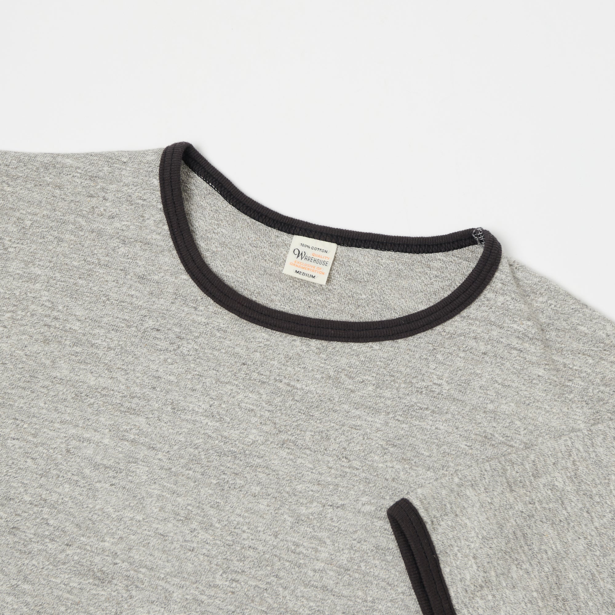Warehouse & Co 4059 Ringer T-Shirt - Heather Grey/Ash