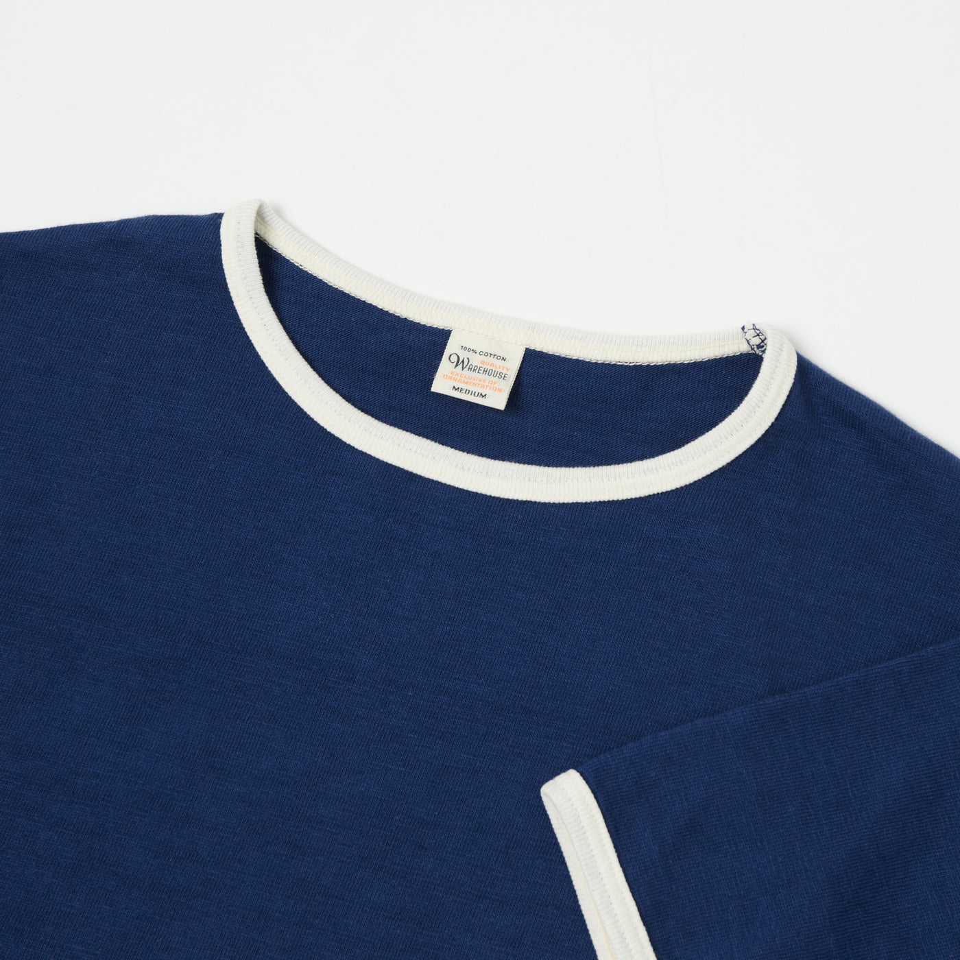 Warehouse & Co 4059 Ringer T-Shirt - Navy/Cream