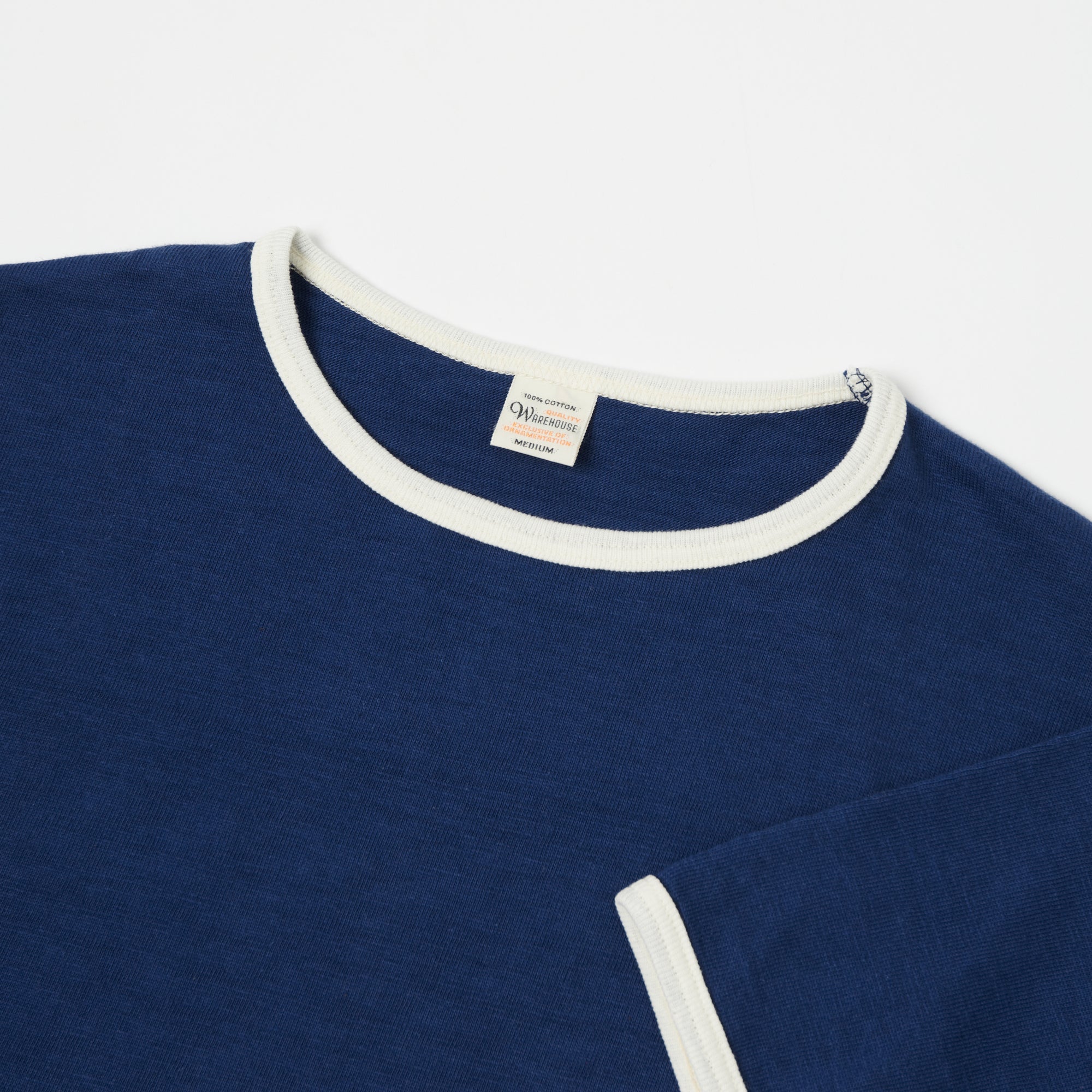 Warehouse & Co 4059 Ringer T-Shirt - Navy/Cream