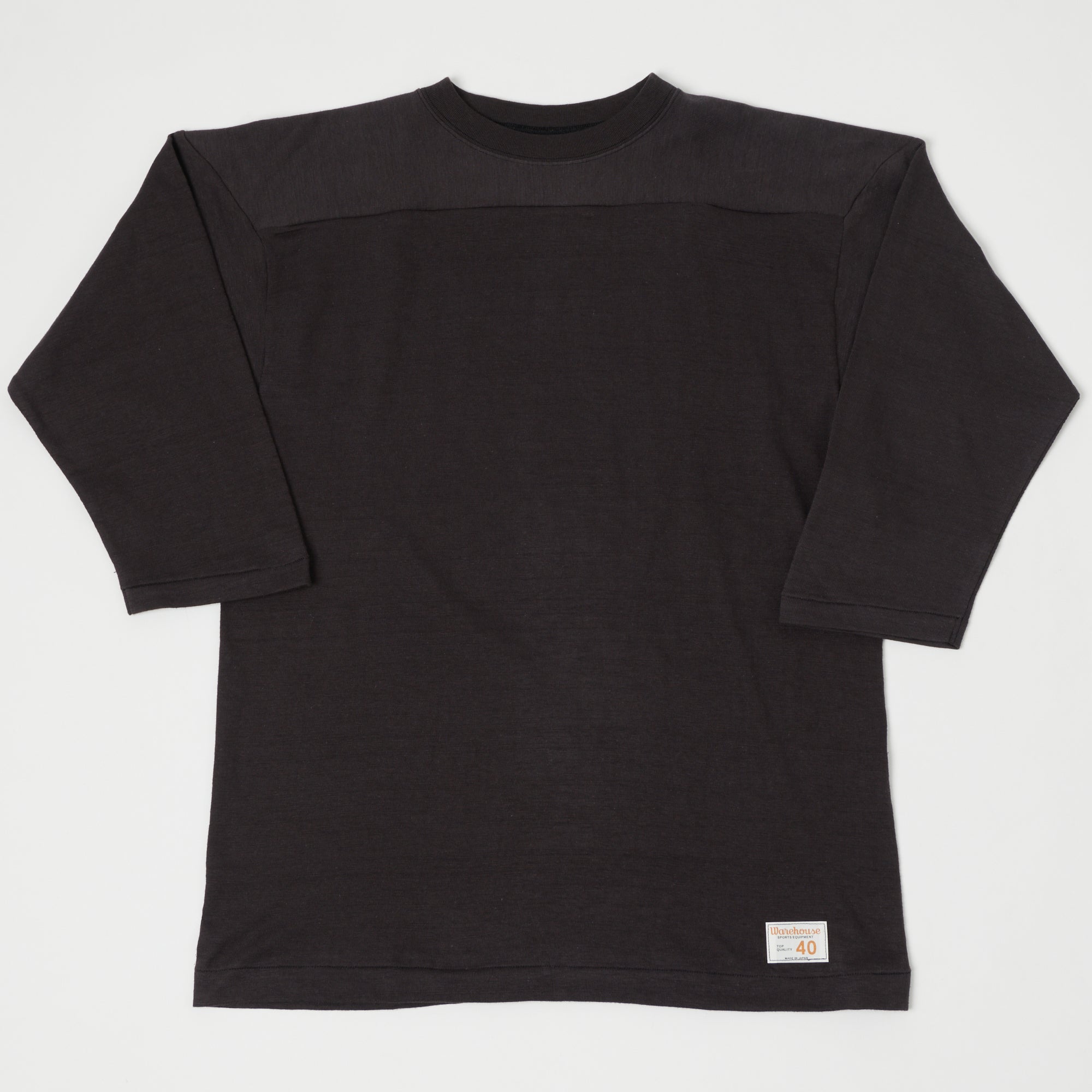 Warehouse & Co 4063 3/4 Sleeve Football T-Shirt - Black