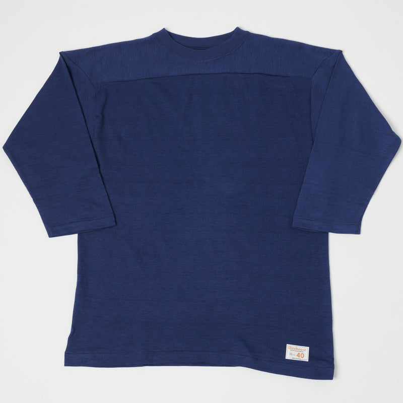 Warehouse 4063 3/4 Sleeve Football Shirt - Navy