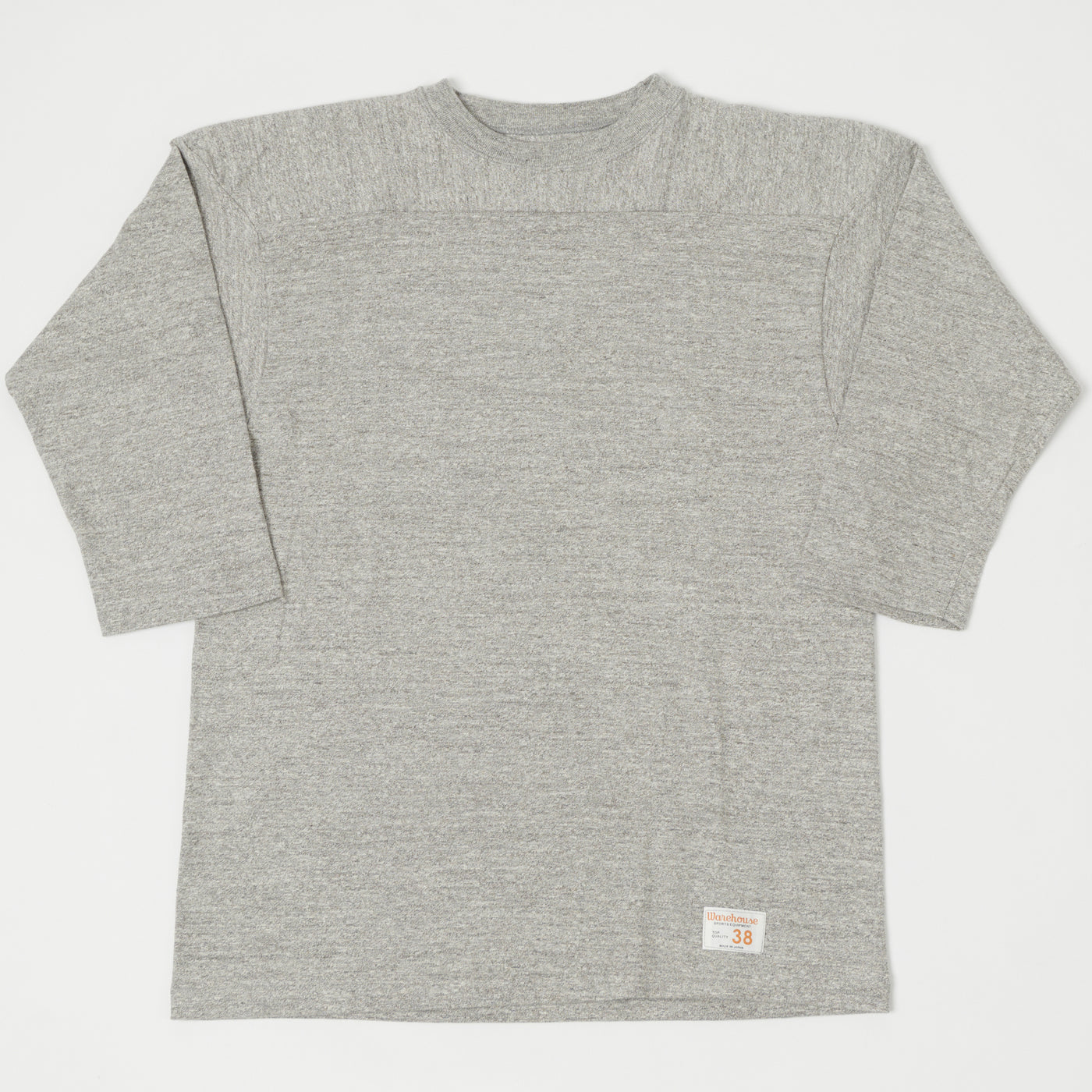 Warehouse & Co 4063 3/4 Sleeve Football T-Shirt - Heather Grey