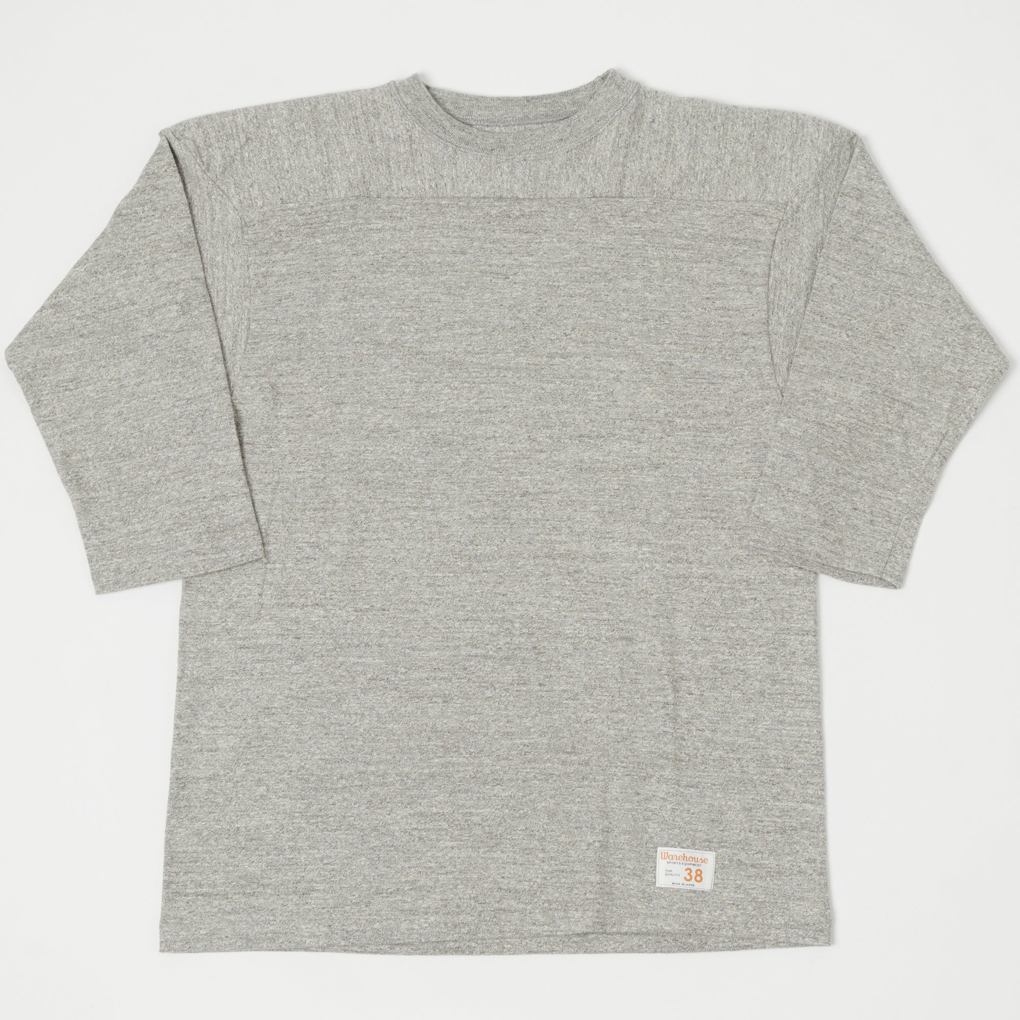 Warehouse & Co 4063 3/4 Sleeve Football T-Shirt - Heather Grey