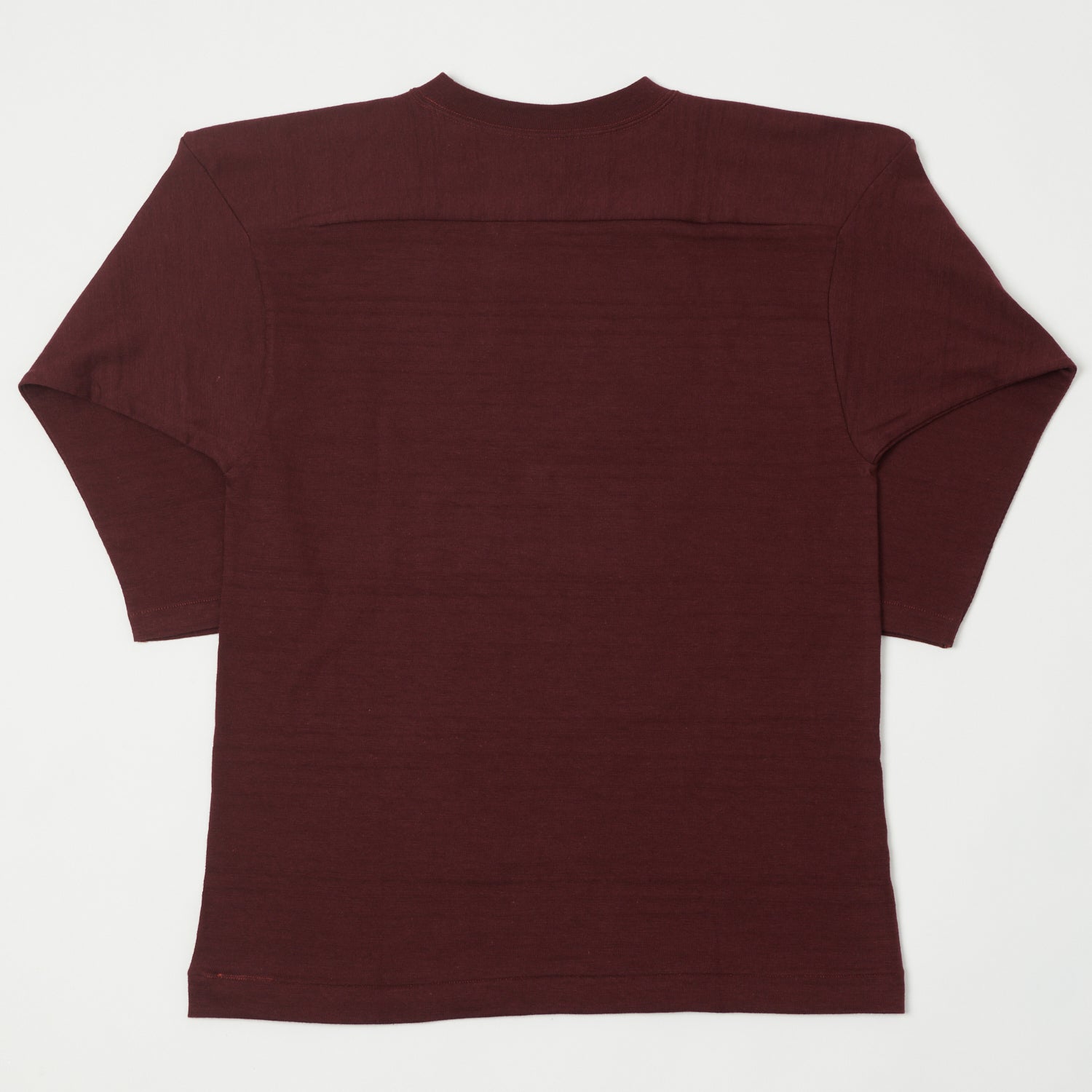 Warehouse & Co 4063 'West Lake' 3/4 Sleeve Football T-Shirt - Bordeaux