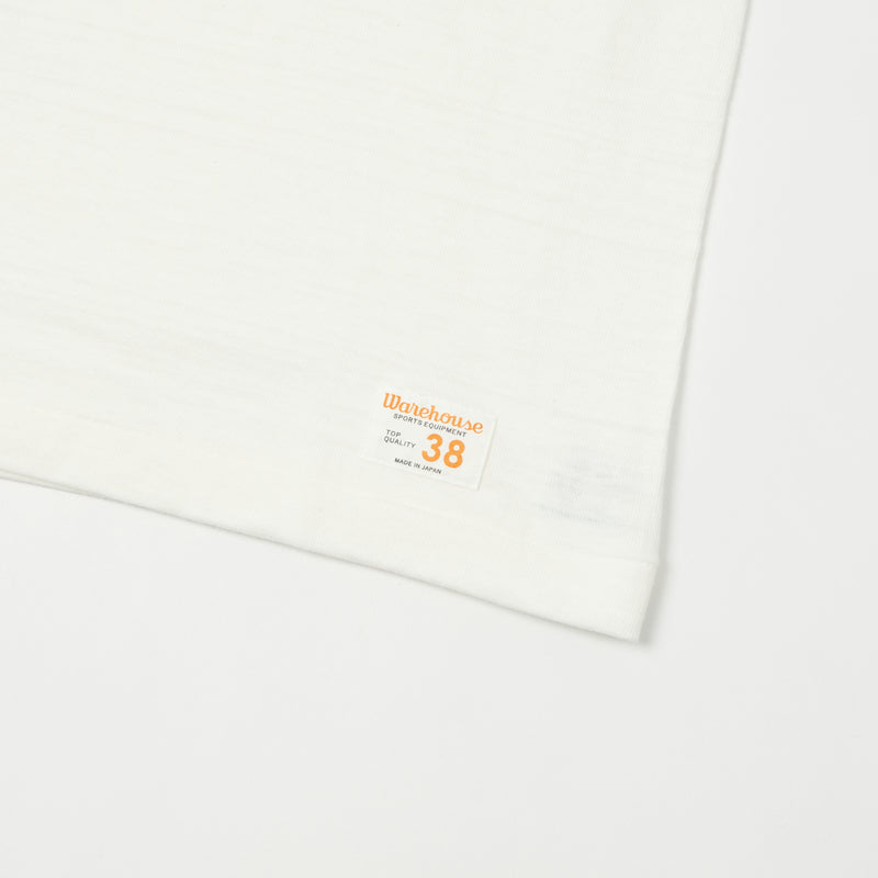 Warehouse 4063 'West Lake' 3/4 Sleeve Football Tee - Off White